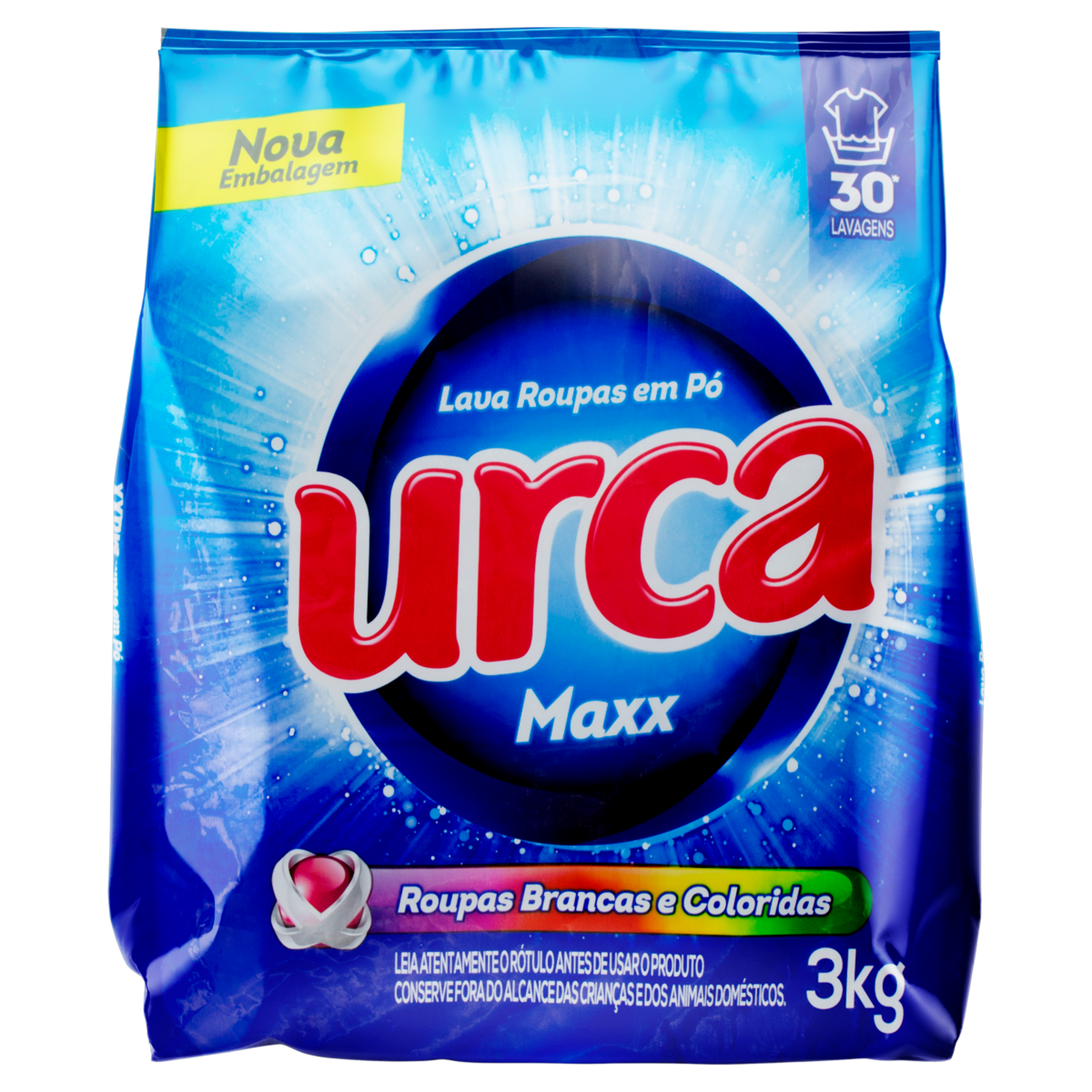 Lava-Roupas em Pó Urca Maxx Pacote 3kg