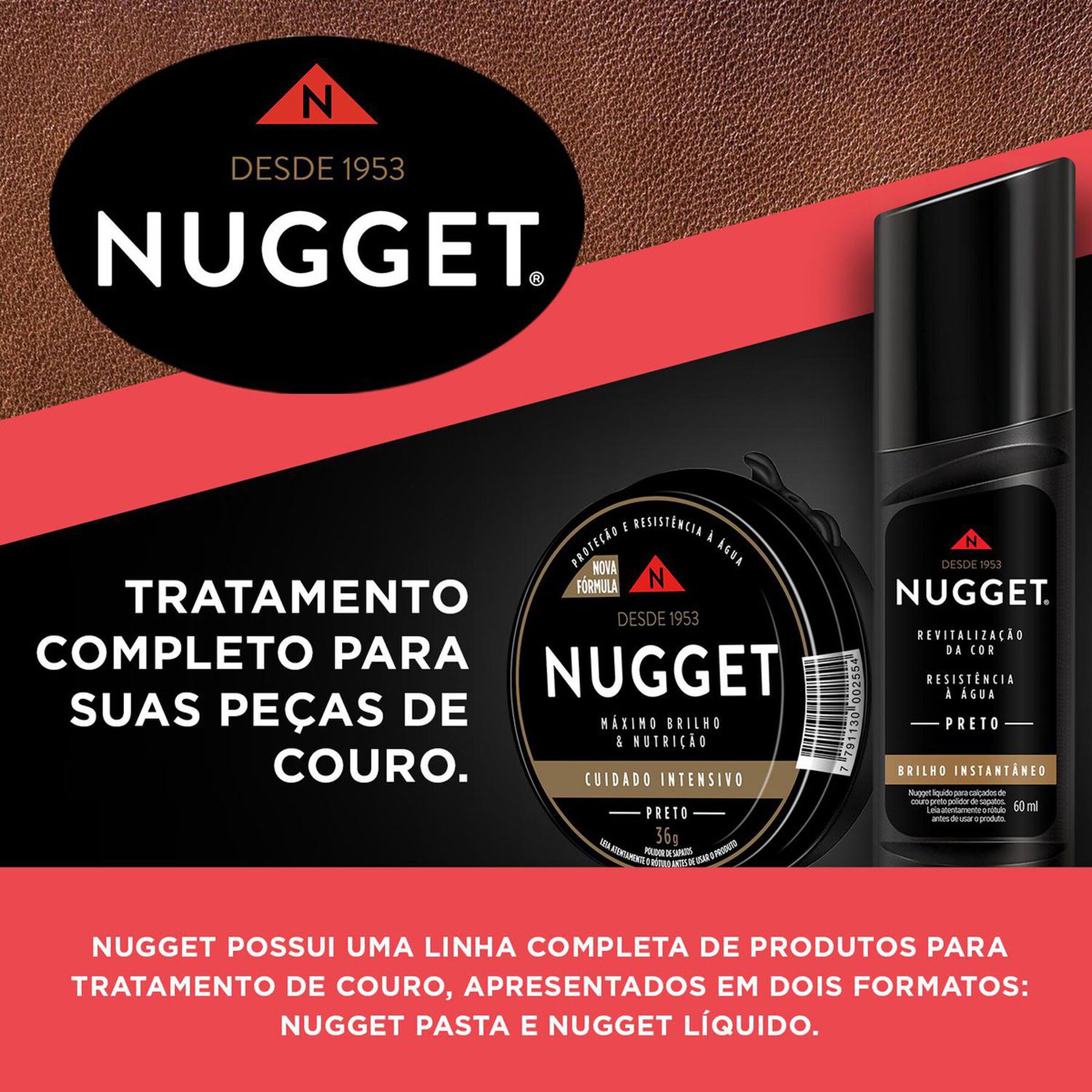 Polidor de Sapato L&iacute;quido Incolor Nugget Frasco 60ml