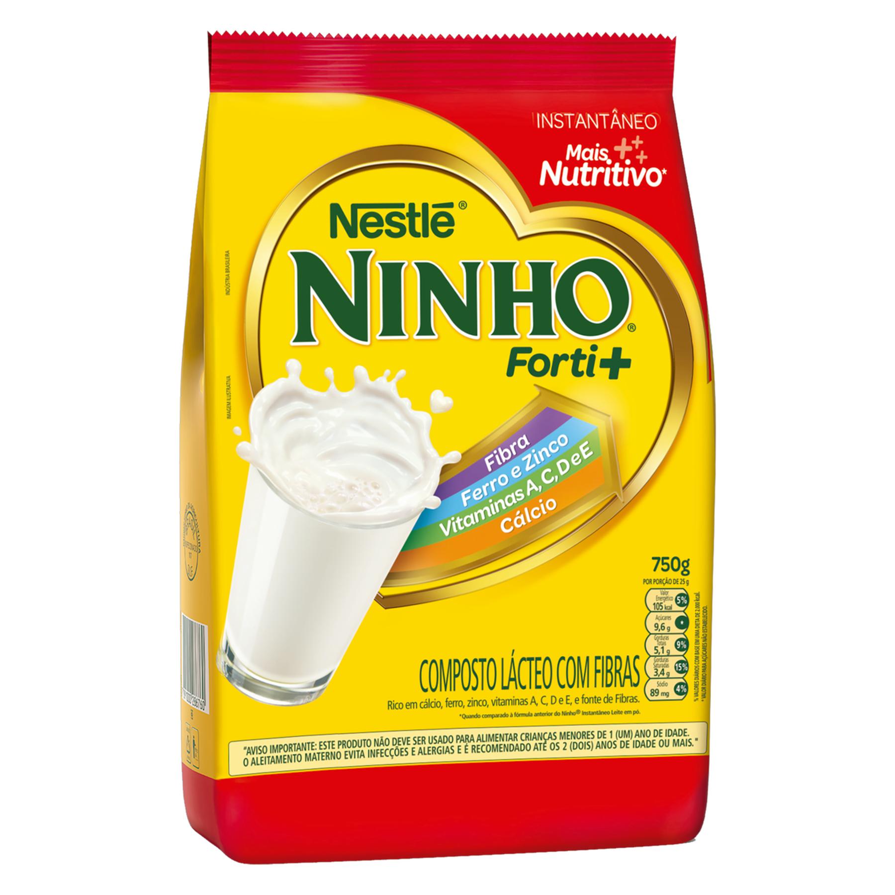 Composto Lácteo Nestlé Ninho Forti+ Pacote 750g