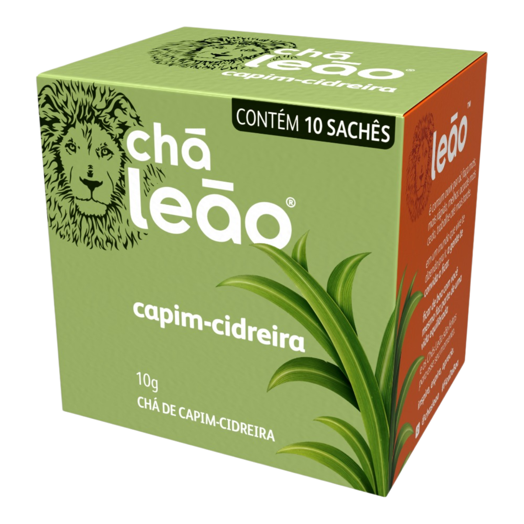 Ch&aacute; Capim-Cidreira Ch&aacute; Le&atilde;o Caixa 10g 10 Unidades