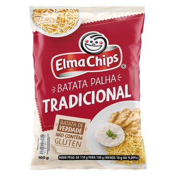 Batata Palha Tradicional Elma Chips Pacote 100g