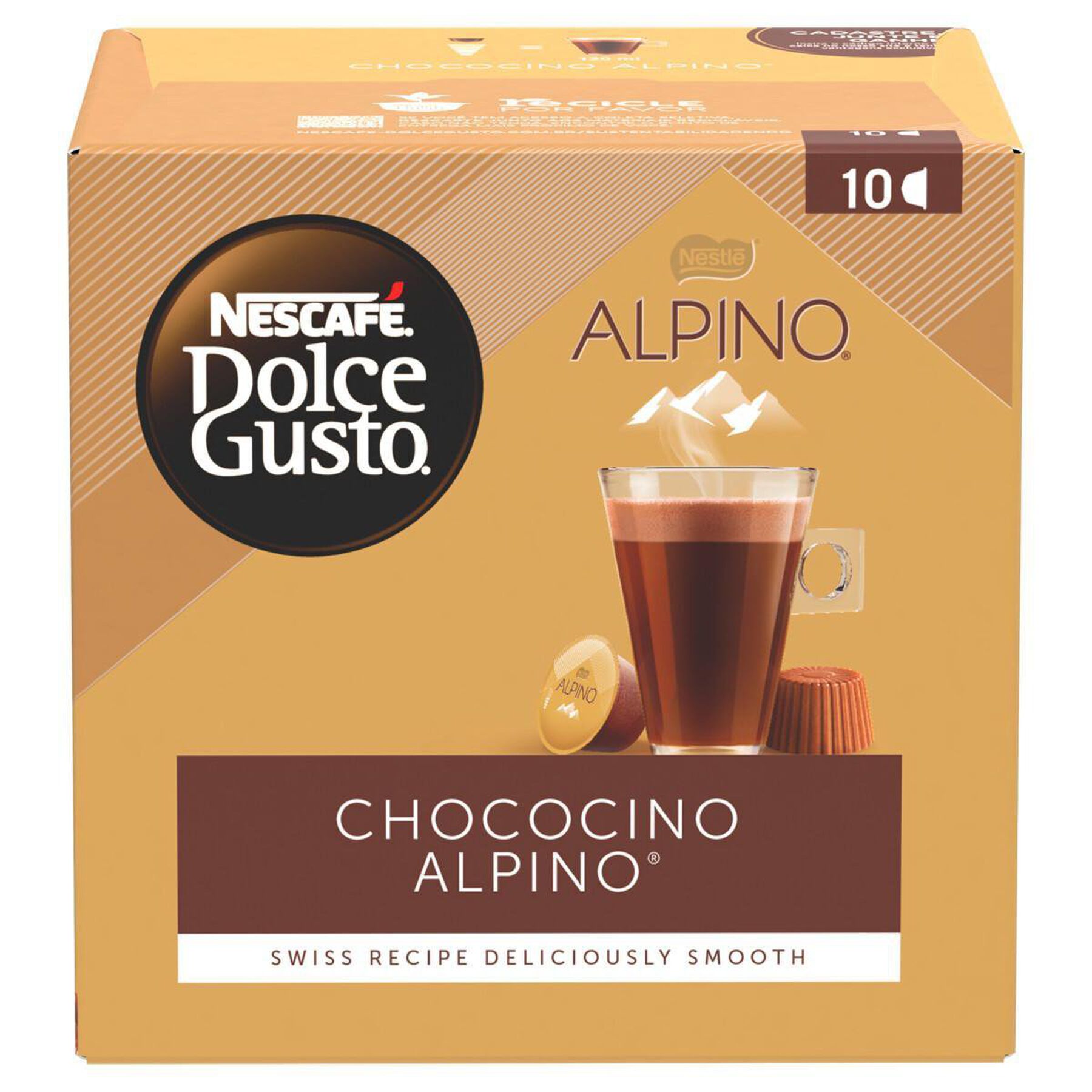 Chococino em C&aacute;psula Alpino Dolce Gusto Nescaf&eacute; Caixa C/10 Unidades