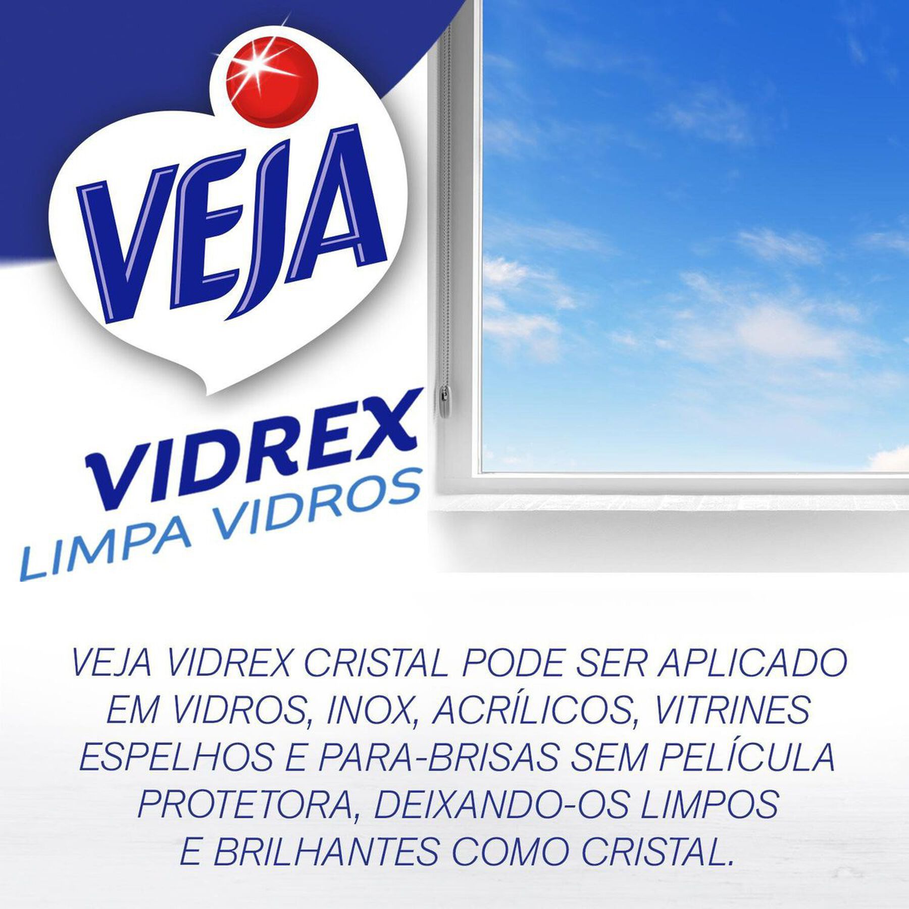 Limpa-Vidro Líquido Veja Vidrex Squeeze 500ml Grátis 20% de Desconto