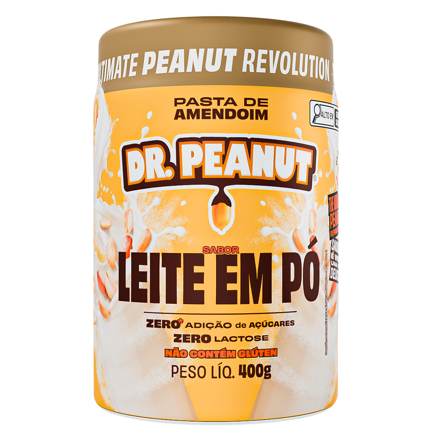 Pasta de Amendoim Leite em P&oacute; Dr. Peanut Pote 400g