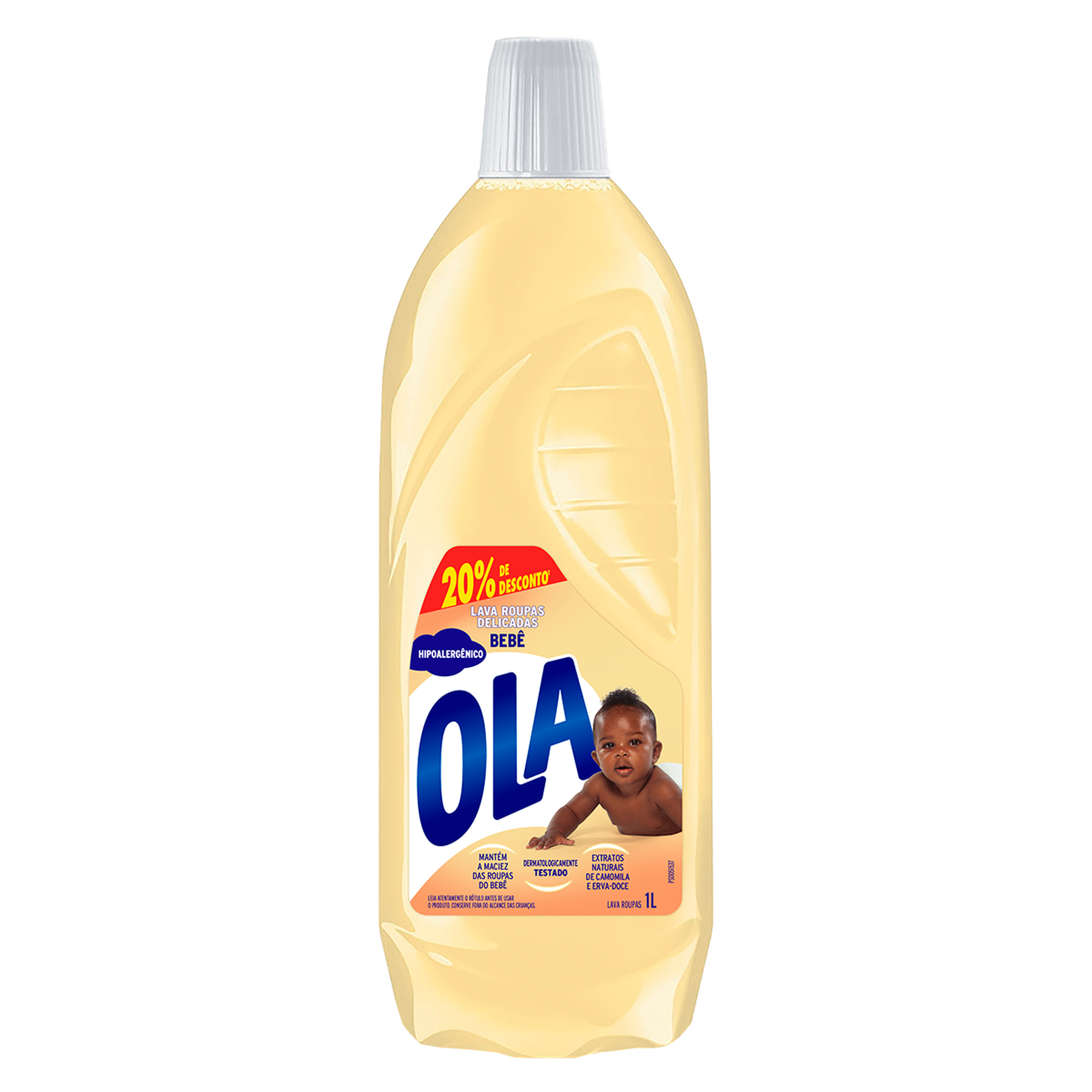 Lava Roupas L&iacute;quido Delicadas Beb&ecirc; Ola Frasco 1l&nbsp;&nbsp;