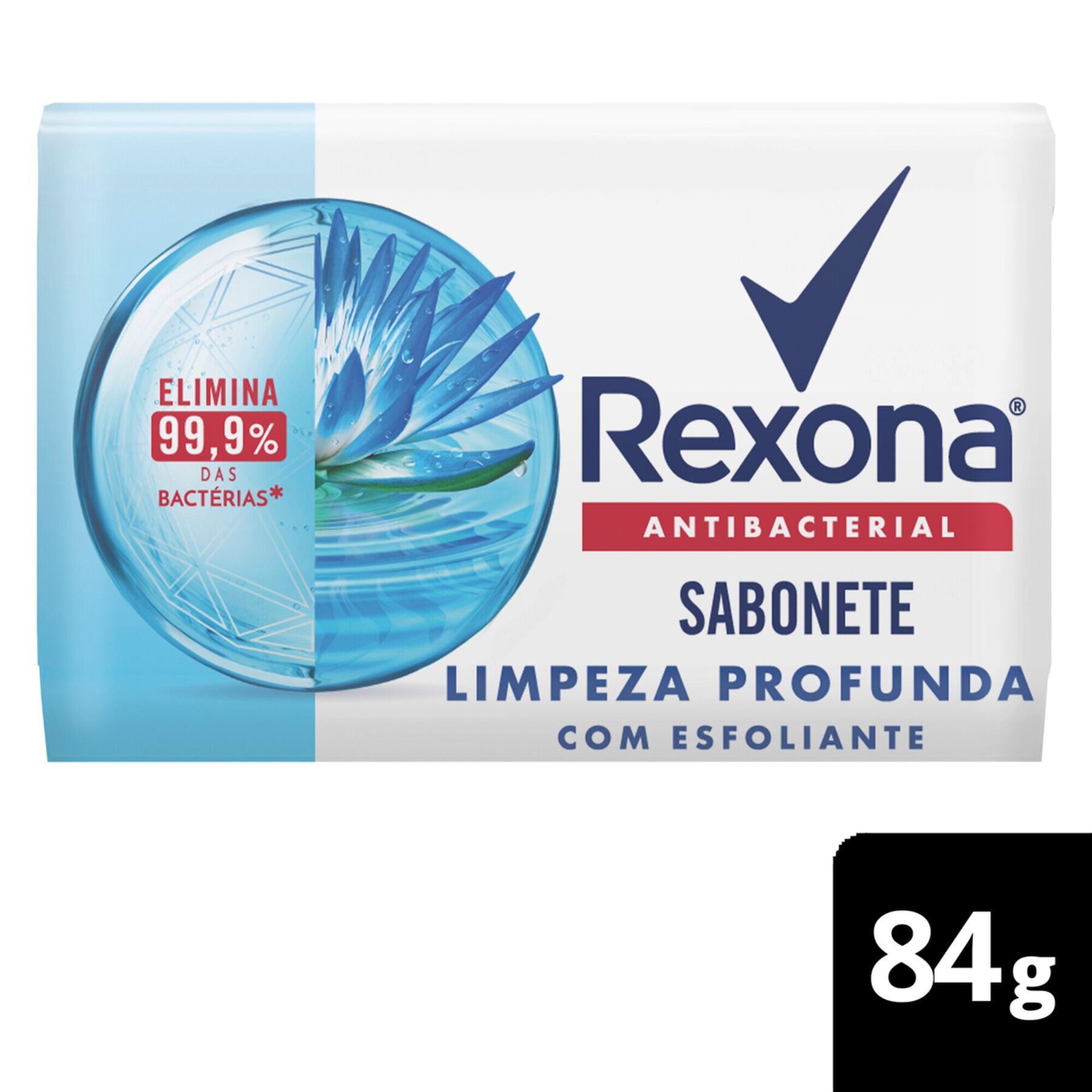Sabonete em Barra Antibacterial Limpeza Profunda Rexona Envolt&oacute;rio 84g&nbsp;