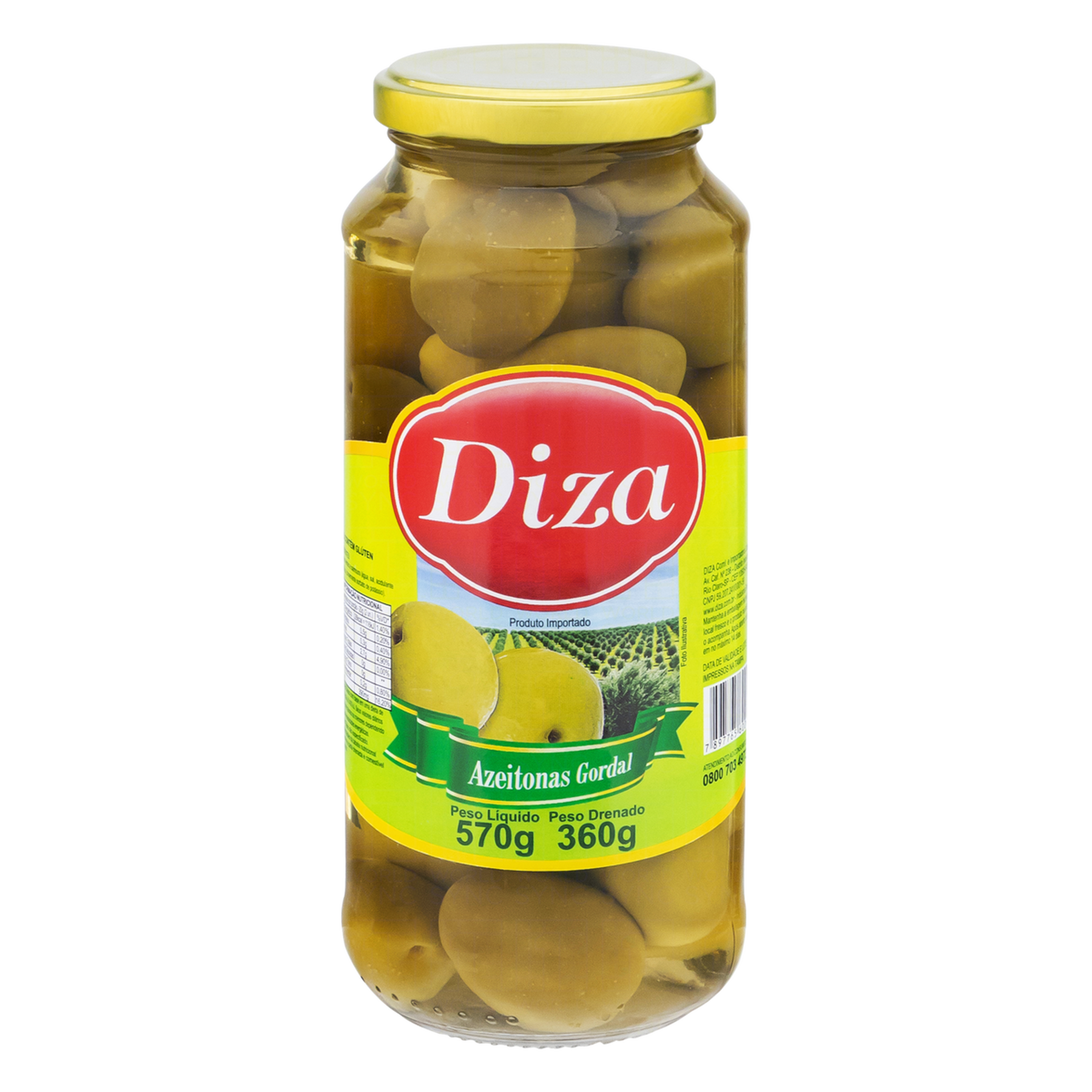 Azeitona Verde em Conserva Gordal Diza Vidro 360g