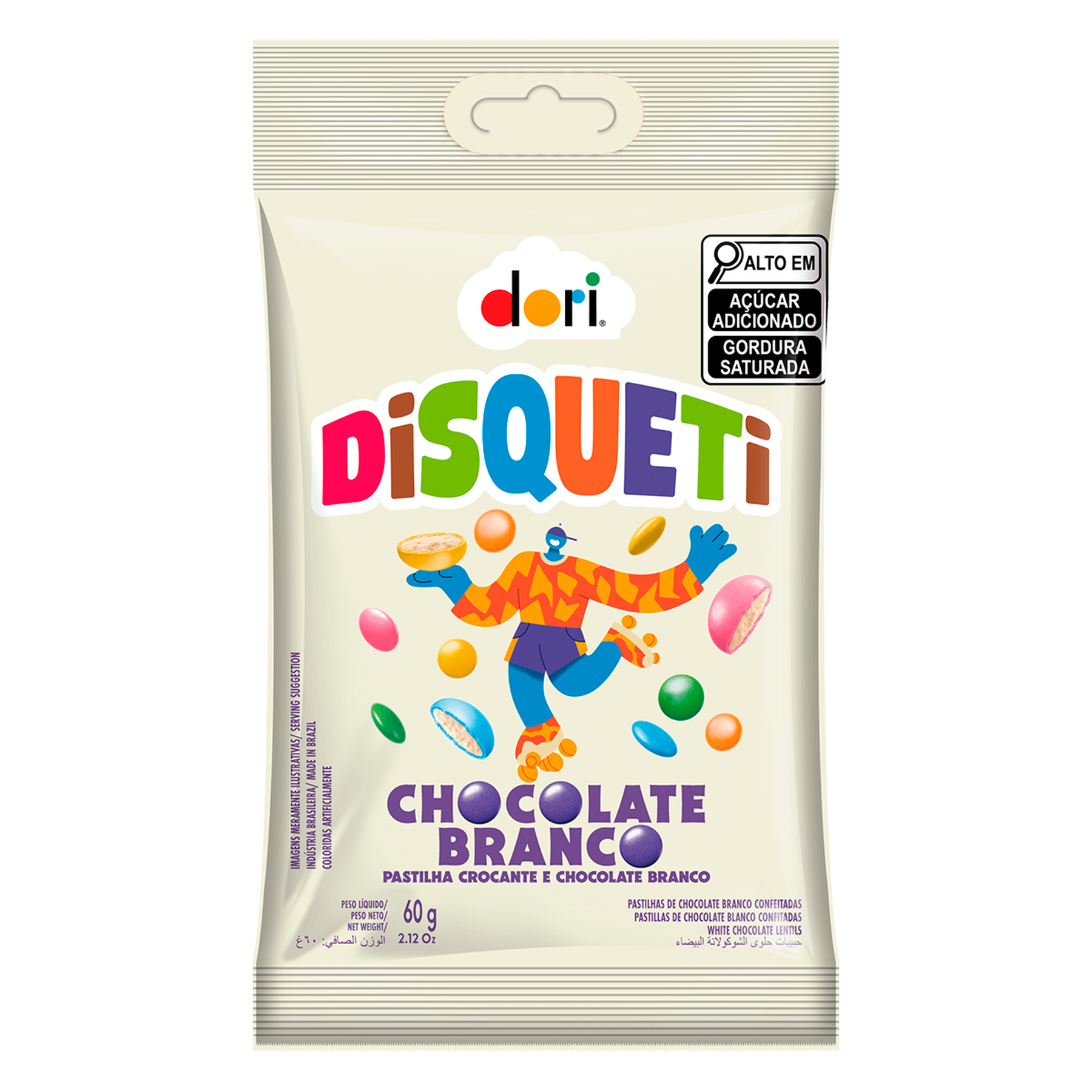 Chocolate Branco Disqueti Dori Pacote 60g