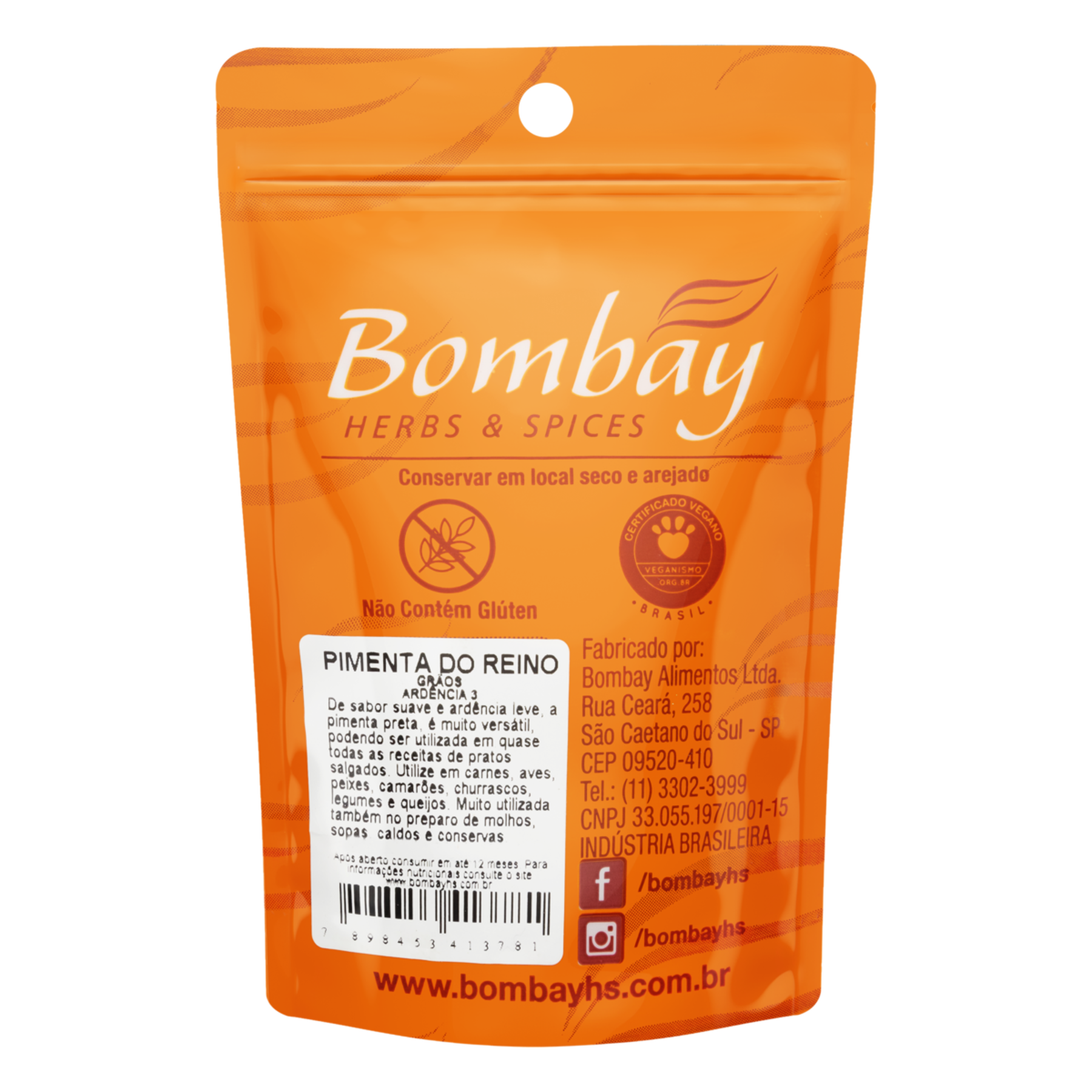 Pimenta do Reino Gr&atilde;os Bombay Pouch 40g