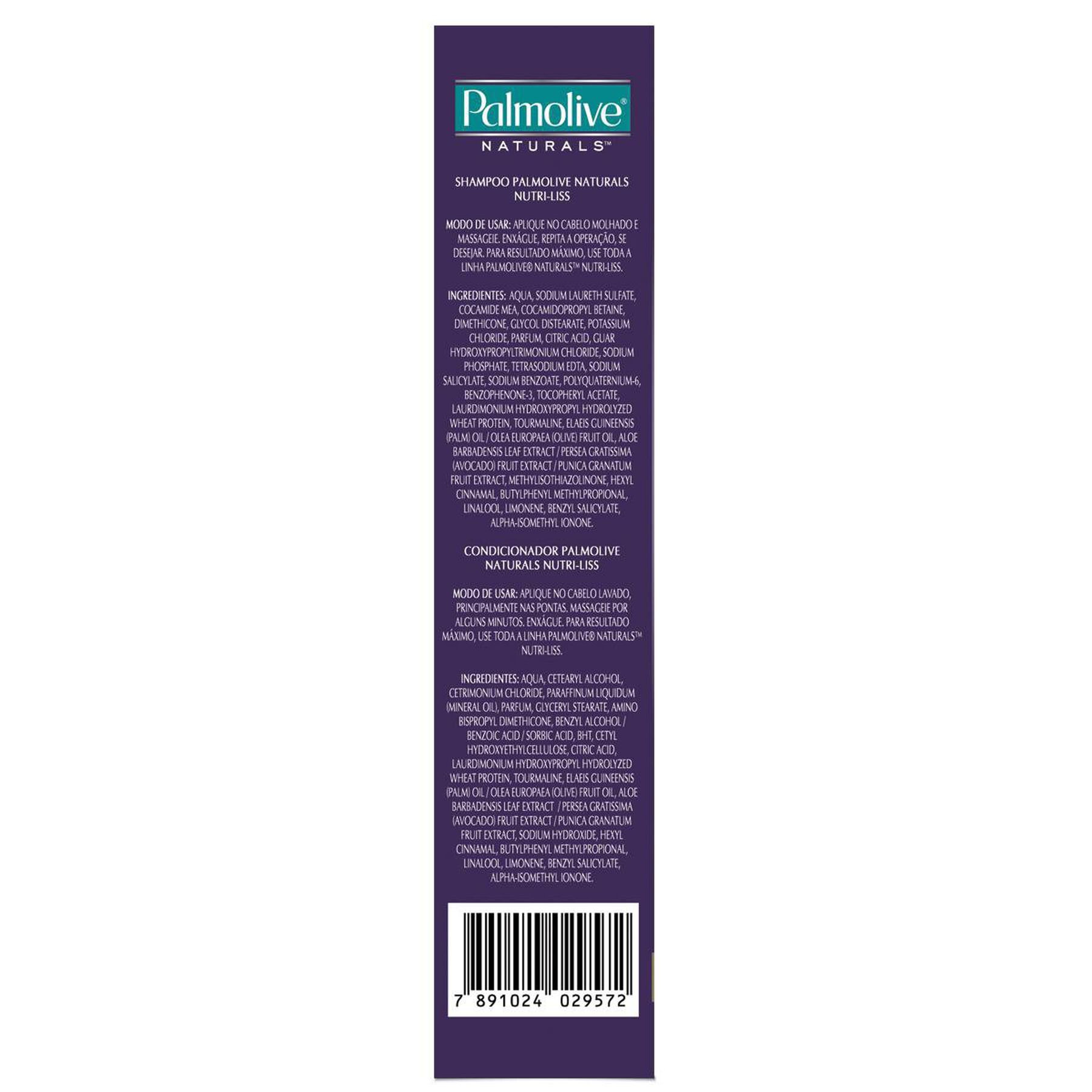 Kit 2 Shampoos + 1 Condicionador Nutri-Liss Palmolive Naturals 350ml Cada