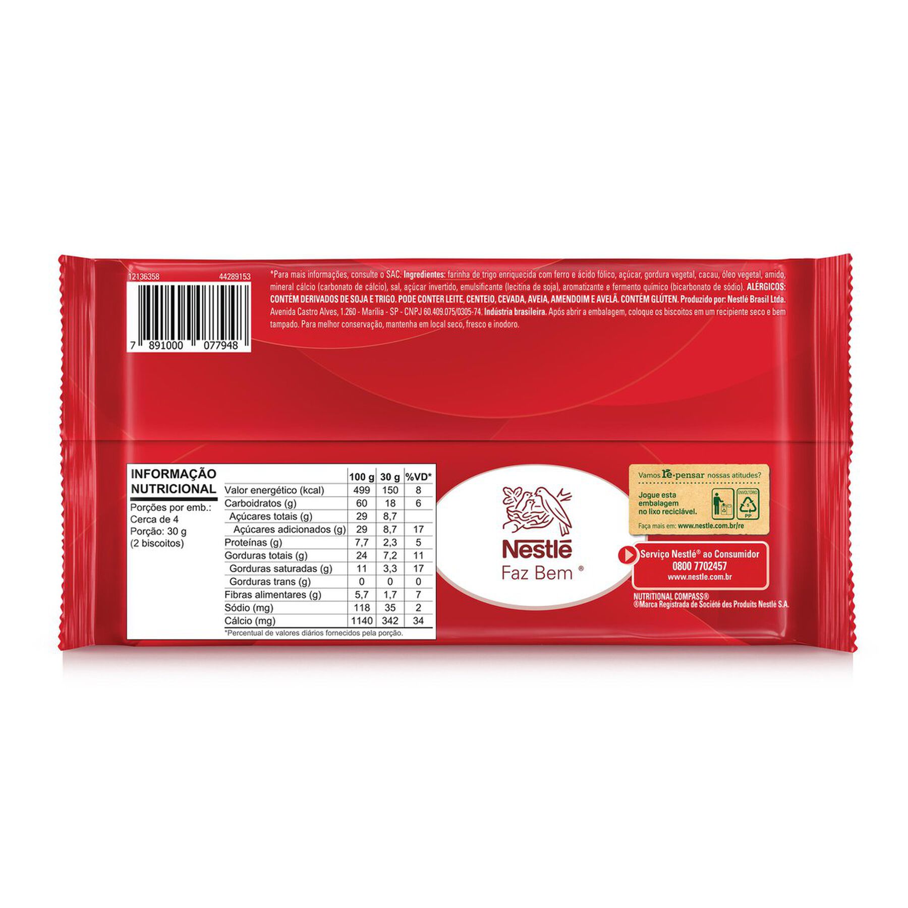 Biscoito Wafer Classic Nestlé 110g