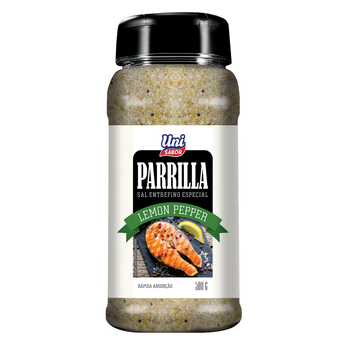 Sal Entrefino Especial Parrilla Lemon Pepper Uni Sabor 500g