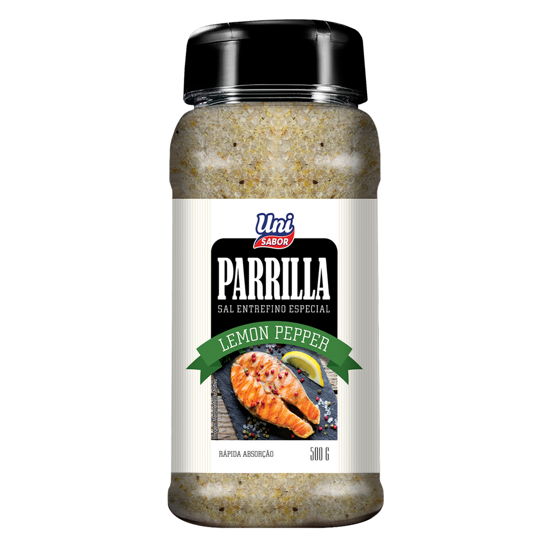 Sal Entrefino Especial Parrilla Lemon Pepper Uni Sabor 500g