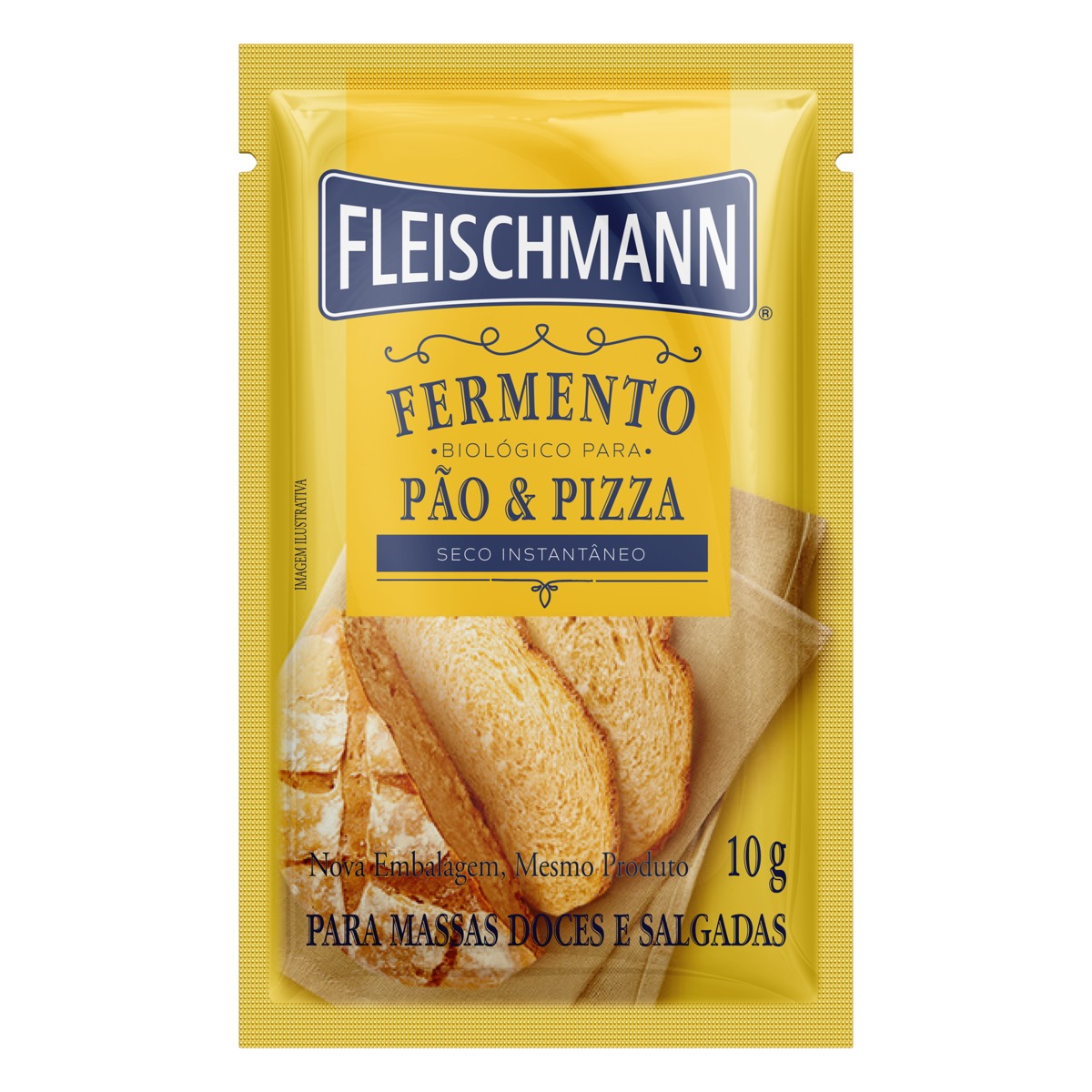 Fermento Biol&oacute;gico Fleischmann 10g