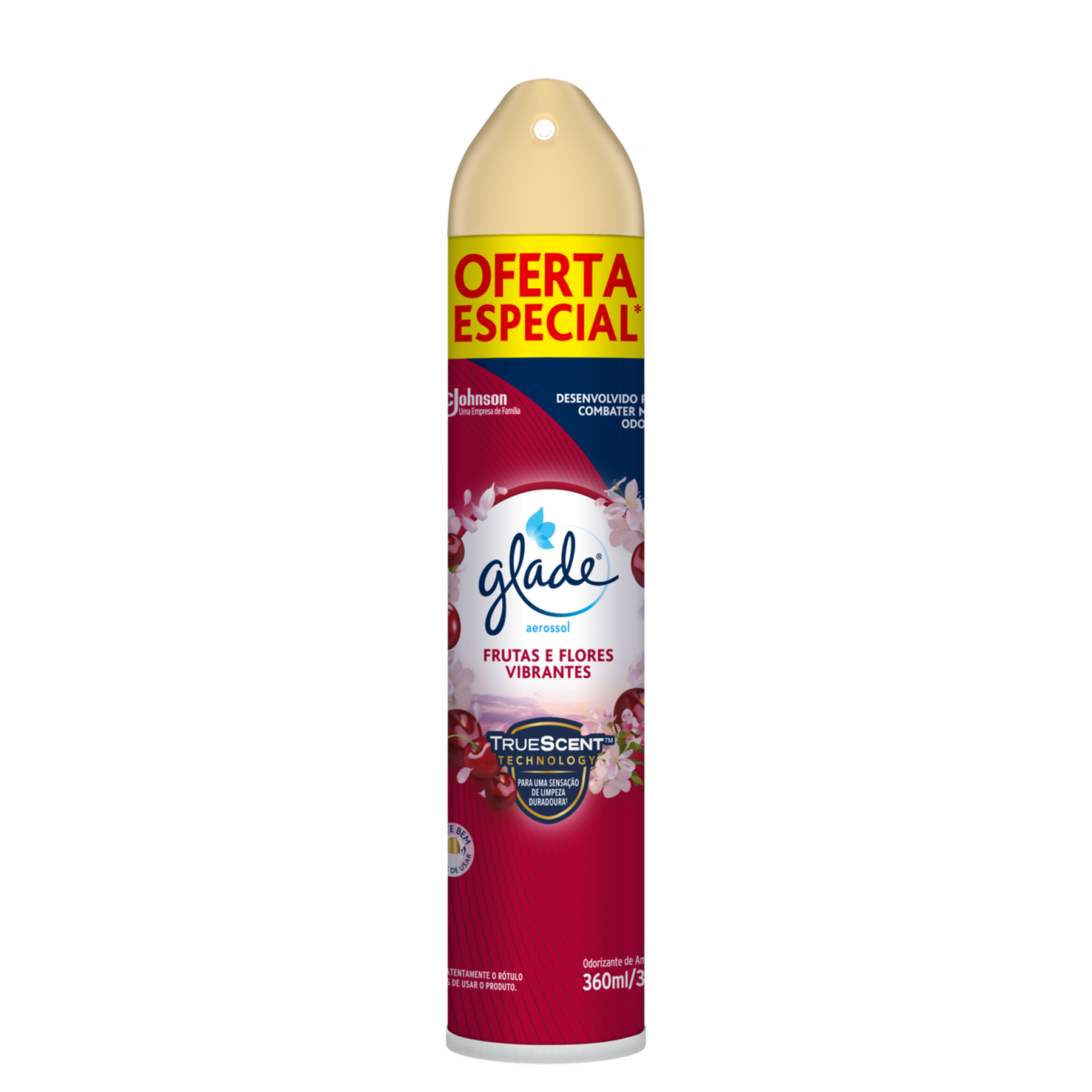 Odorizador de Ambiente Aerossol Frutas e Flores Vibrantes Glade Frasco 360ml Spray Oferta Especial