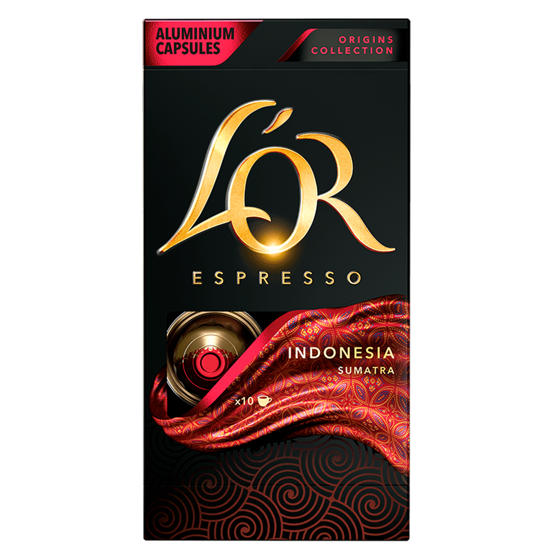 Café Espresso em Cápsula Indonésia L'or Caixa 52g C/10 Unidades