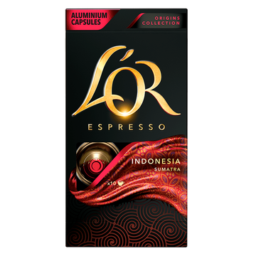 Café Espresso em Cápsula Indonésia L'or Caixa 52g C/10 Unidades