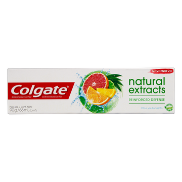 Gel Dental Reinforced Defense Citrus e Eucalipto Colgate Natural Extracts Caixa 90g