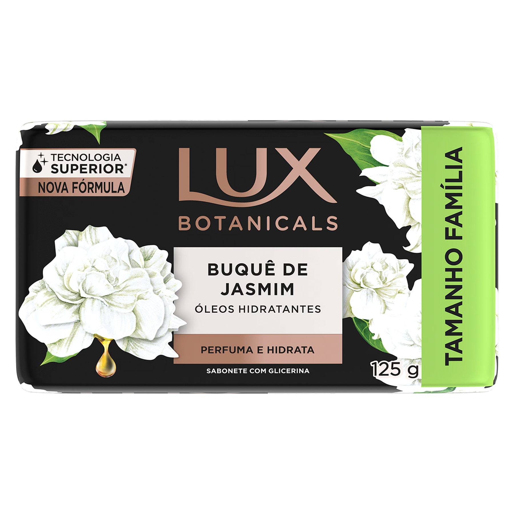 Sabonete Barra Glicerina Buqu&ecirc; de Jasmim Lux Botanicals Envolt&oacute;rio 125g