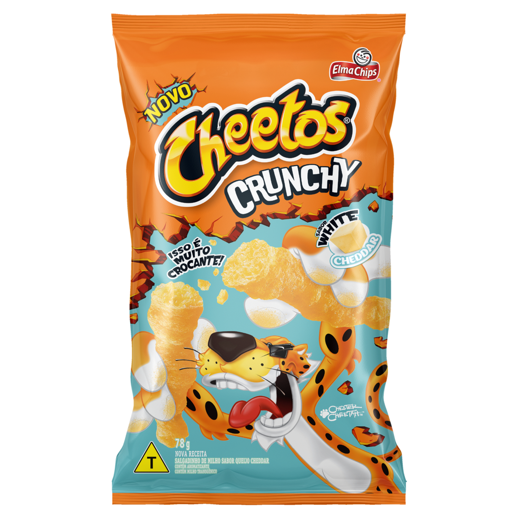 Salgadinho de Milho Crunchy White Cheddar Cheetos Elma Chips Pacote 78g