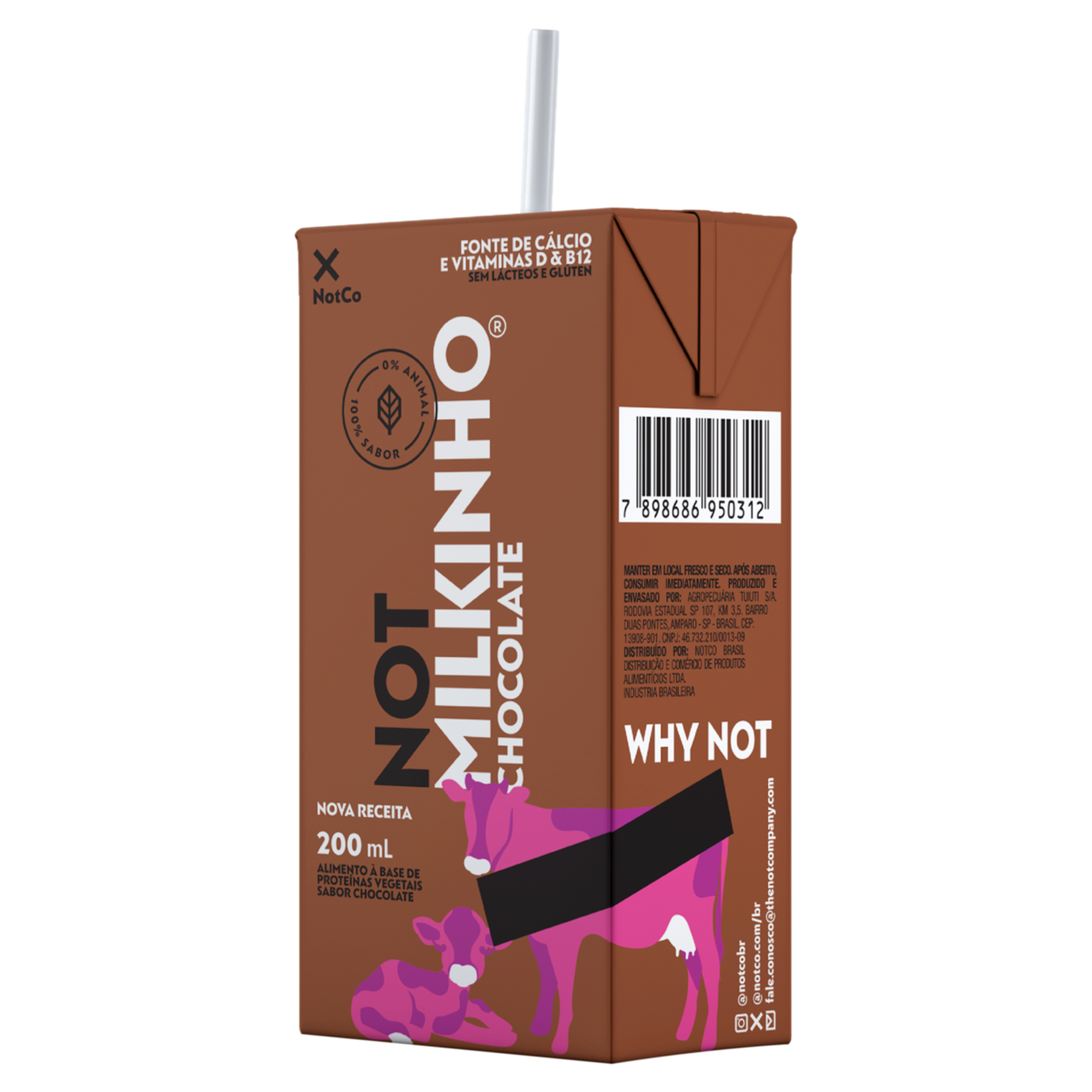 Bebida Vegetal Chocolate Not Milkinho Caixa 200ml