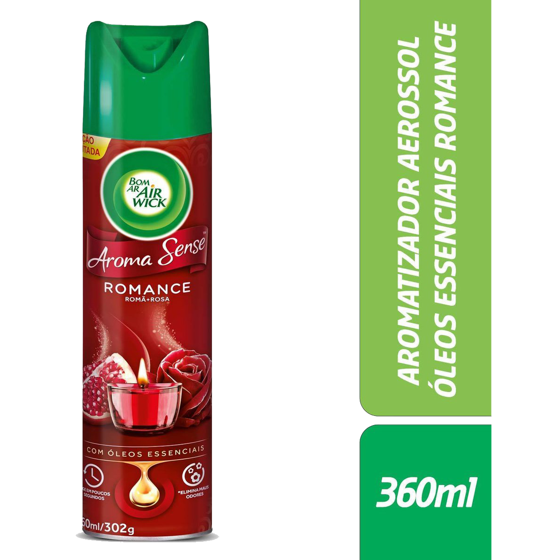Neutralizador de Odores Romance Air Wick Bom Ar Aroma Sense Frasco 360ml