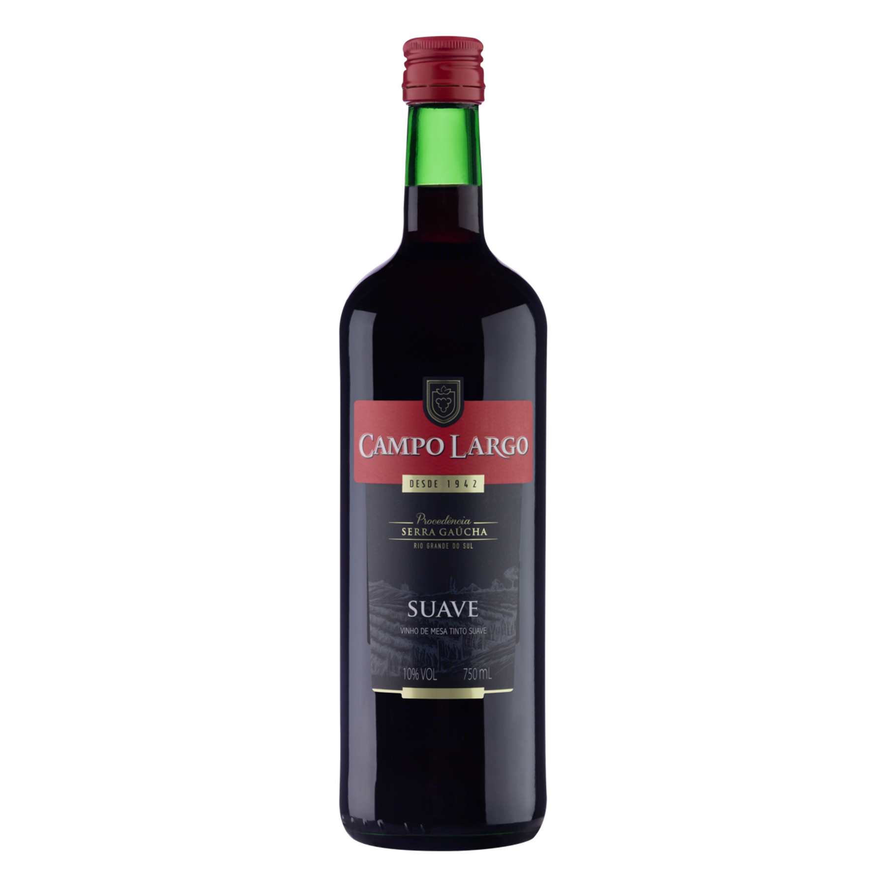 Vinho Tinto Suave Campo Largo Serra Gaúcha Garrafa 750ml