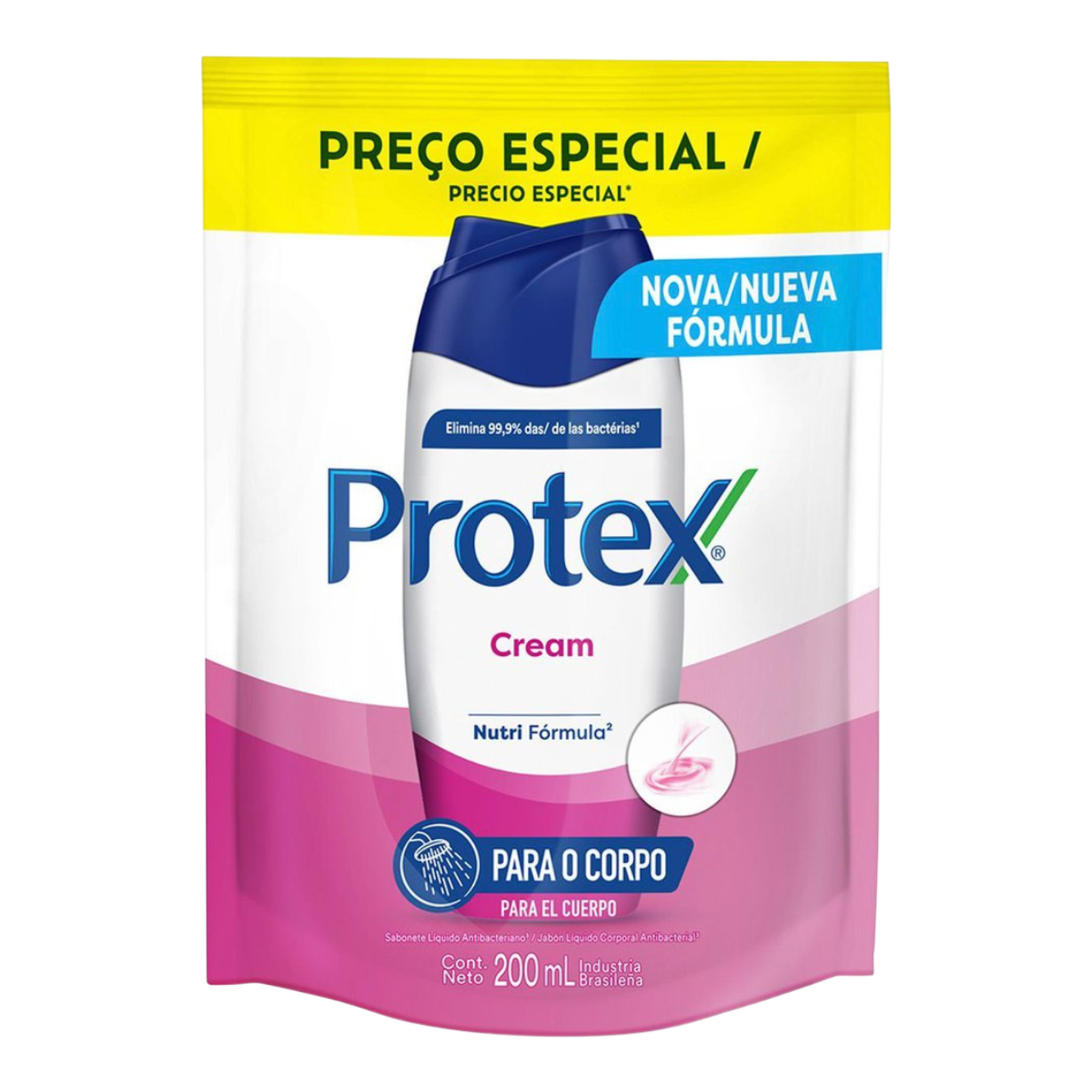 Sabonete L&iacute;quido Antibacteriano Protex Cream Sach&ecirc; 200ml