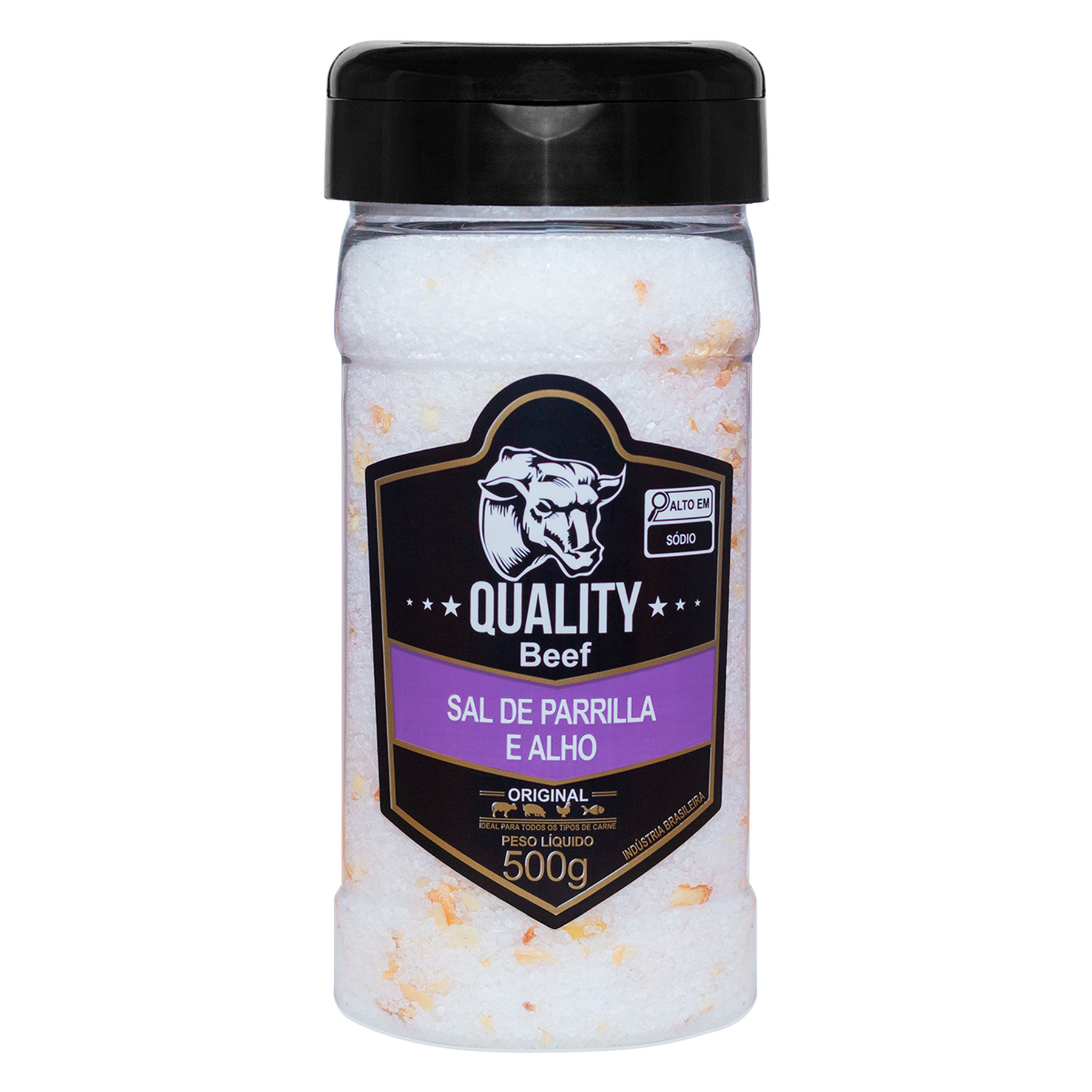 Sal de Parrilla e Alho Quality Beef Vidro 500g