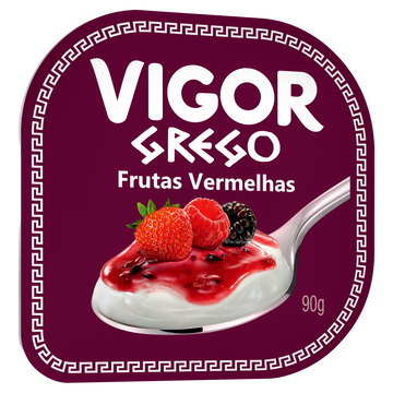 Iogurte Grego Frutas Vermelhas Vigor Pote 90g