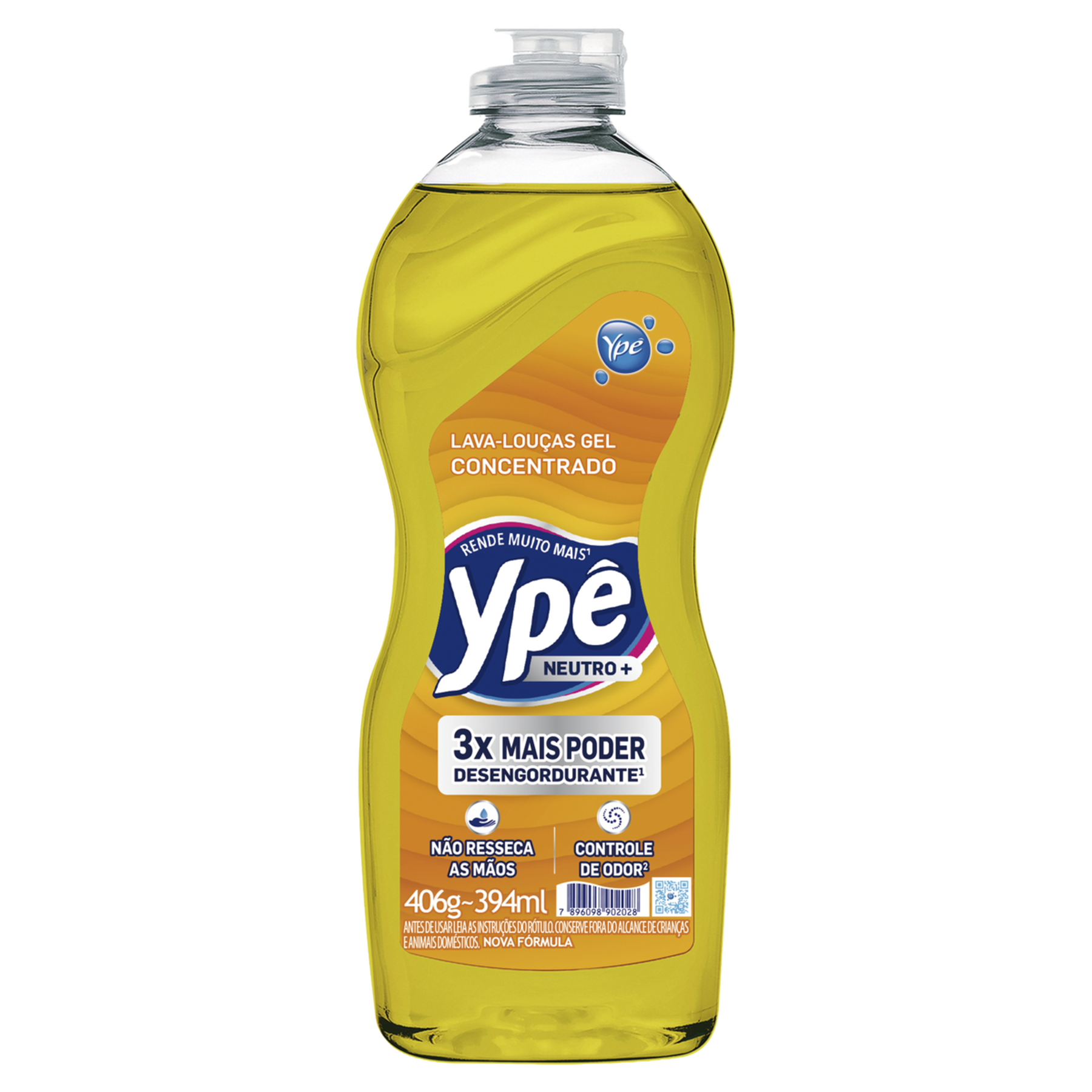 Detergente Gel Concentrado Neutro+ Yp&ecirc; Squeeze 406g