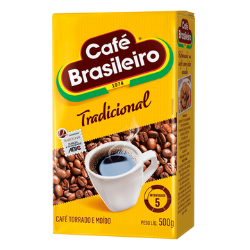 Café Torrado e Moído a Vácuo Tradicional Café Brasileiro Pacote 500g
