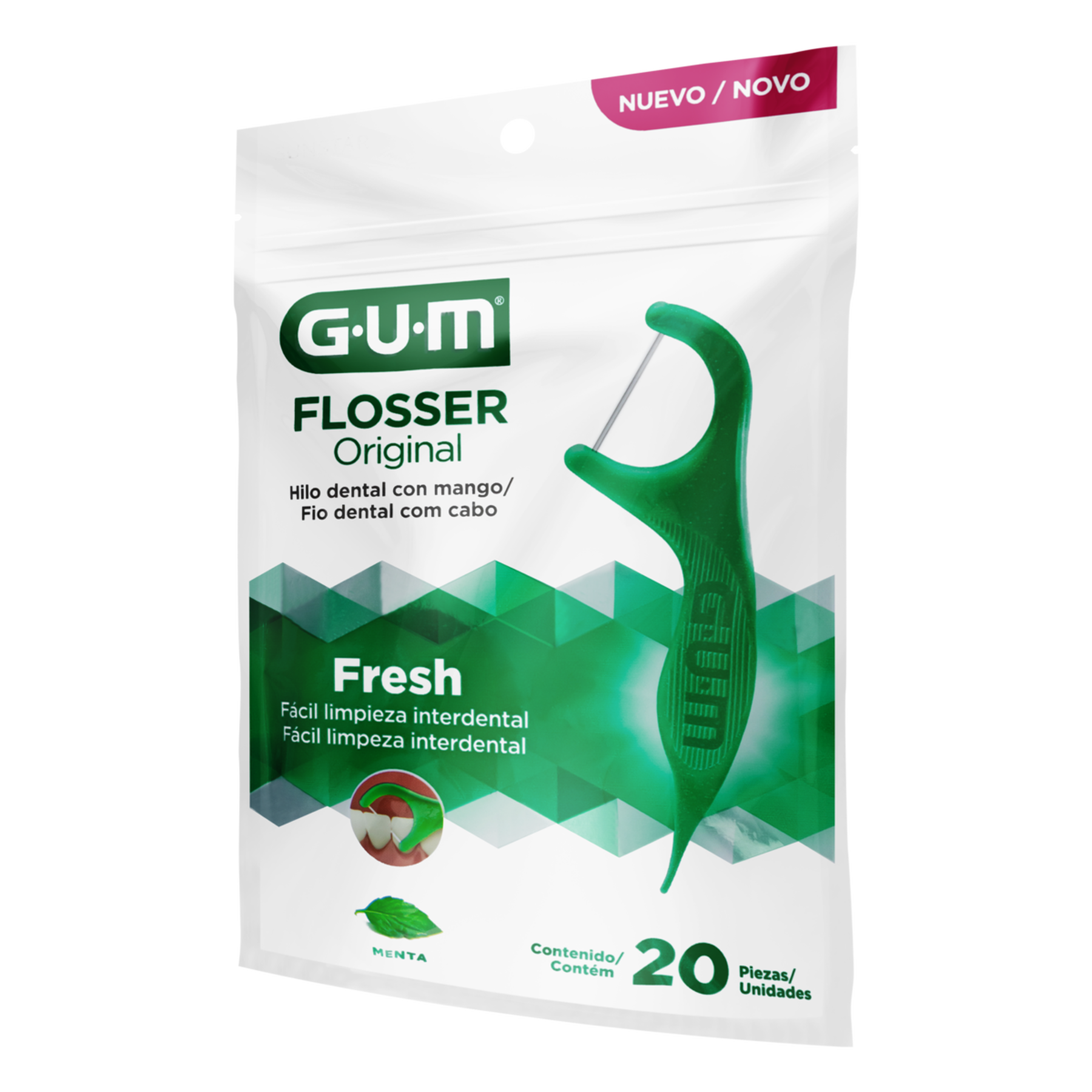 Fio Dental com Cabo Original Menta GUM C/20 Unidades