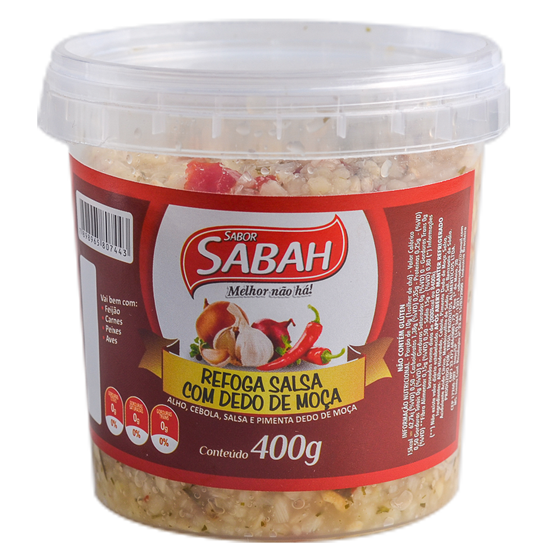 Refoga Salsa com Dedo de Moça Sabah Pote 400g