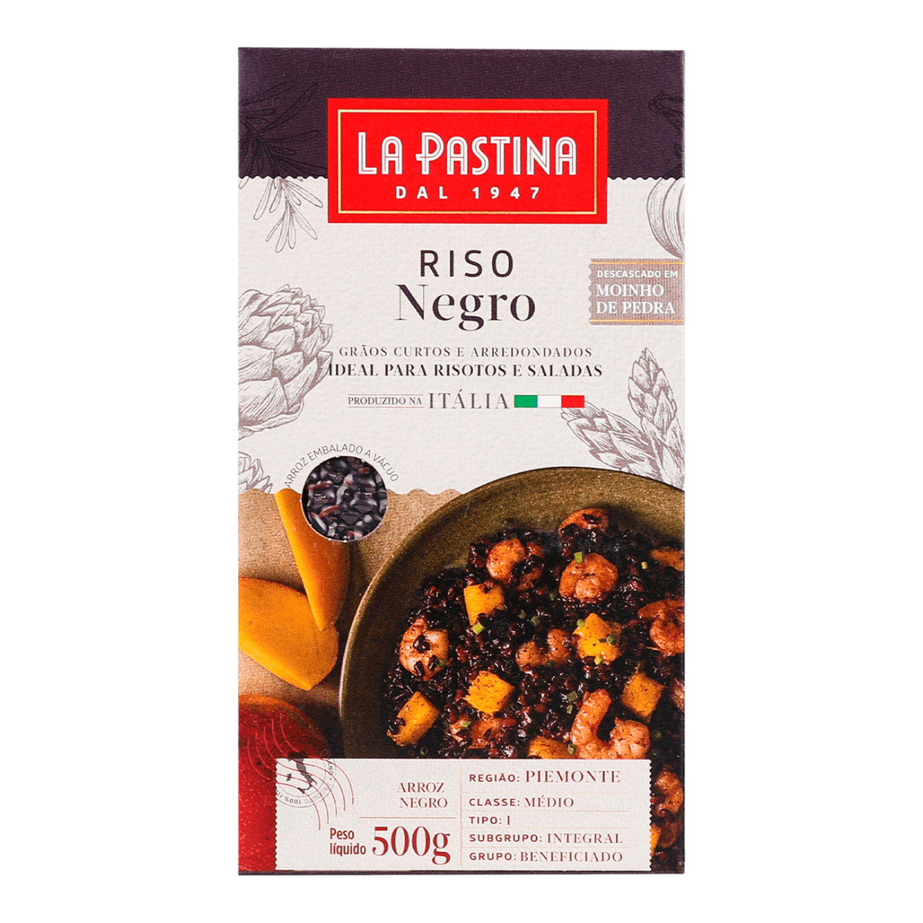 Arroz Negro Integral La Pastina Tipo 1 Caixa 500g