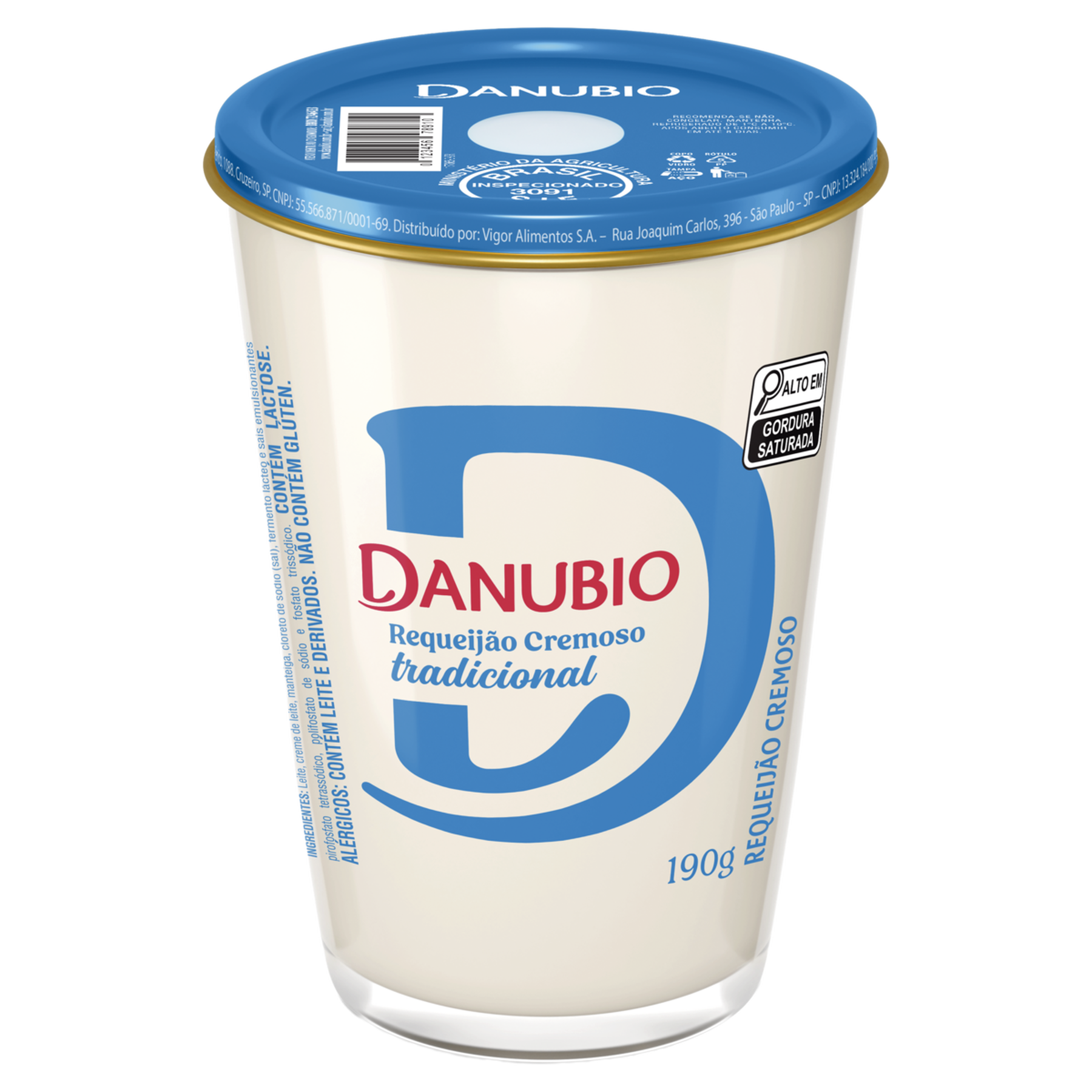 Requeij&atilde;o Cremoso Tradicional Danubio Copo 190g