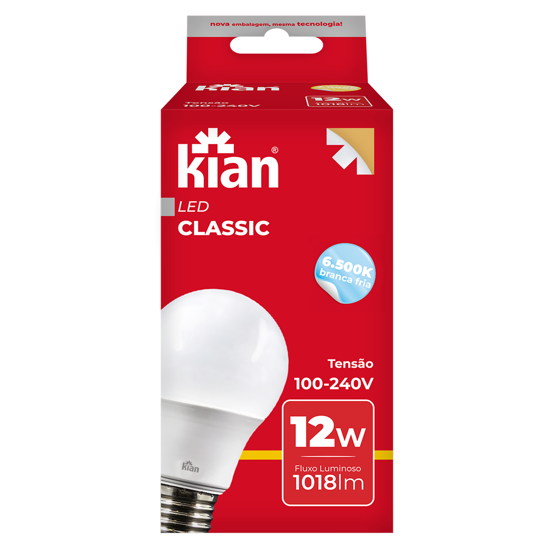 Lâmpada Led Classic 12w 6,5k Kian