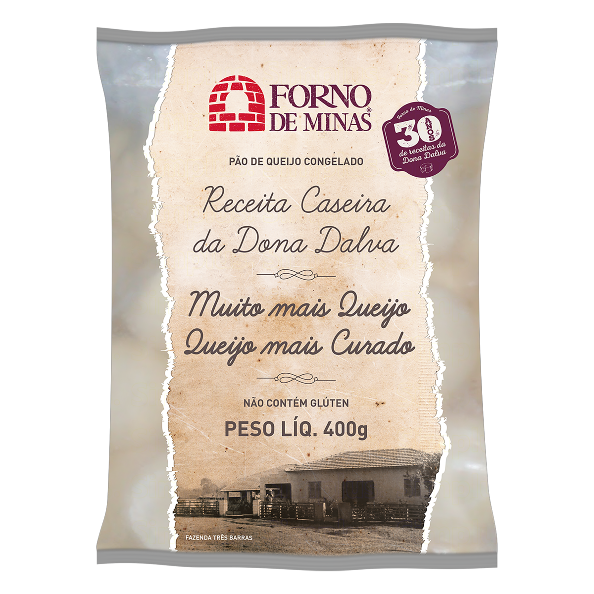 P&atilde;o de Queijo Congelado Forno de Minas Pacote 400g