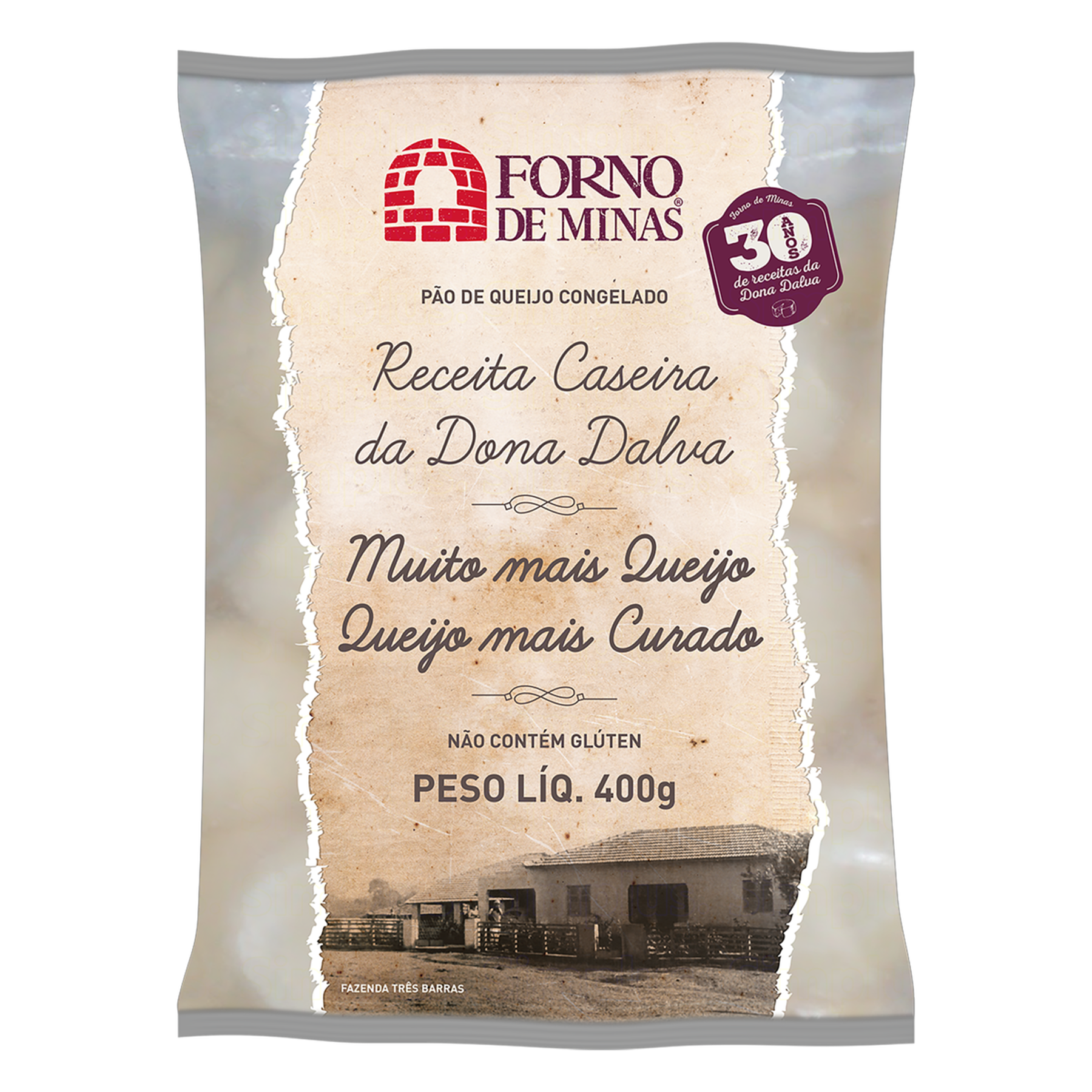P&atilde;o de Queijo Congelado Forno de Minas Pacote 400g