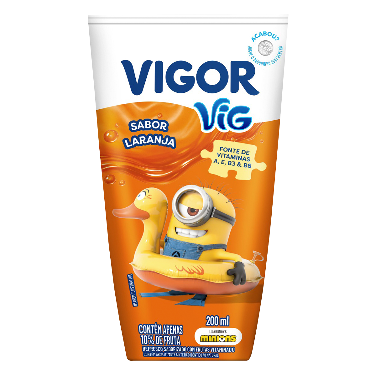 Refresco Ado&ccedil;ado Laranja Vig Vigor Caixa 200ml
