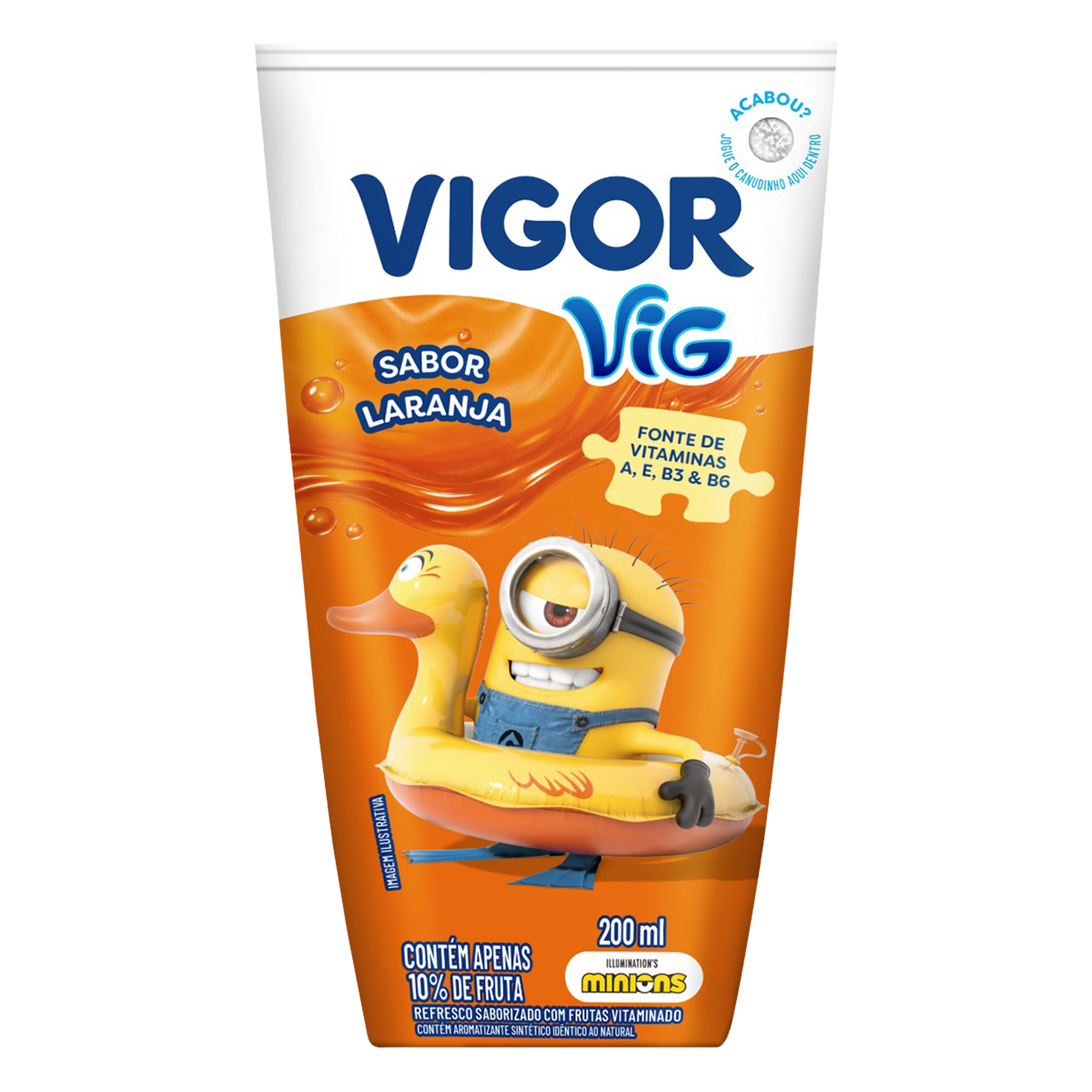 Refresco Ado&ccedil;ado Laranja Vig Vigor Caixa 200ml