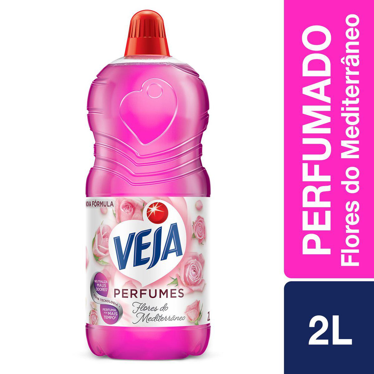 Limpador Perfumado Flores do Mediterr&acirc;neo Veja Perfumes Frasco 2l