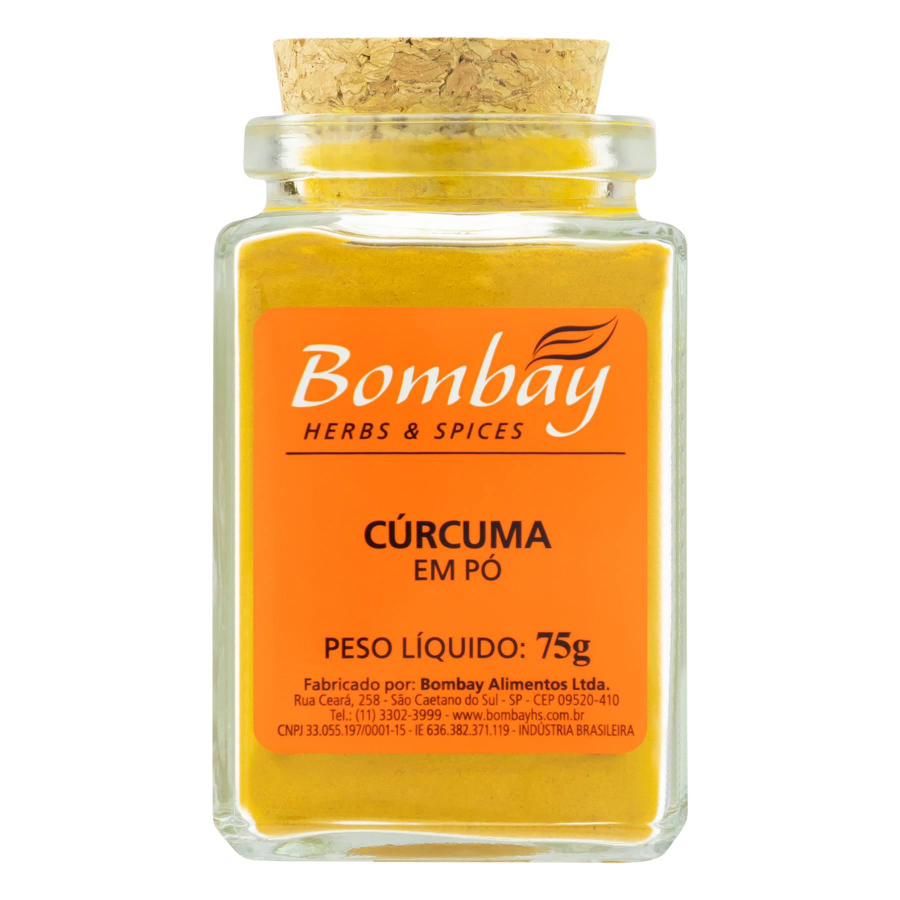 C&uacute;rcuma em P&oacute; Bombay Vidro 75g