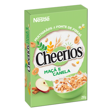 Cereal Matinal Maçã e Canela Nestlé Cheerios Caixa 210g
