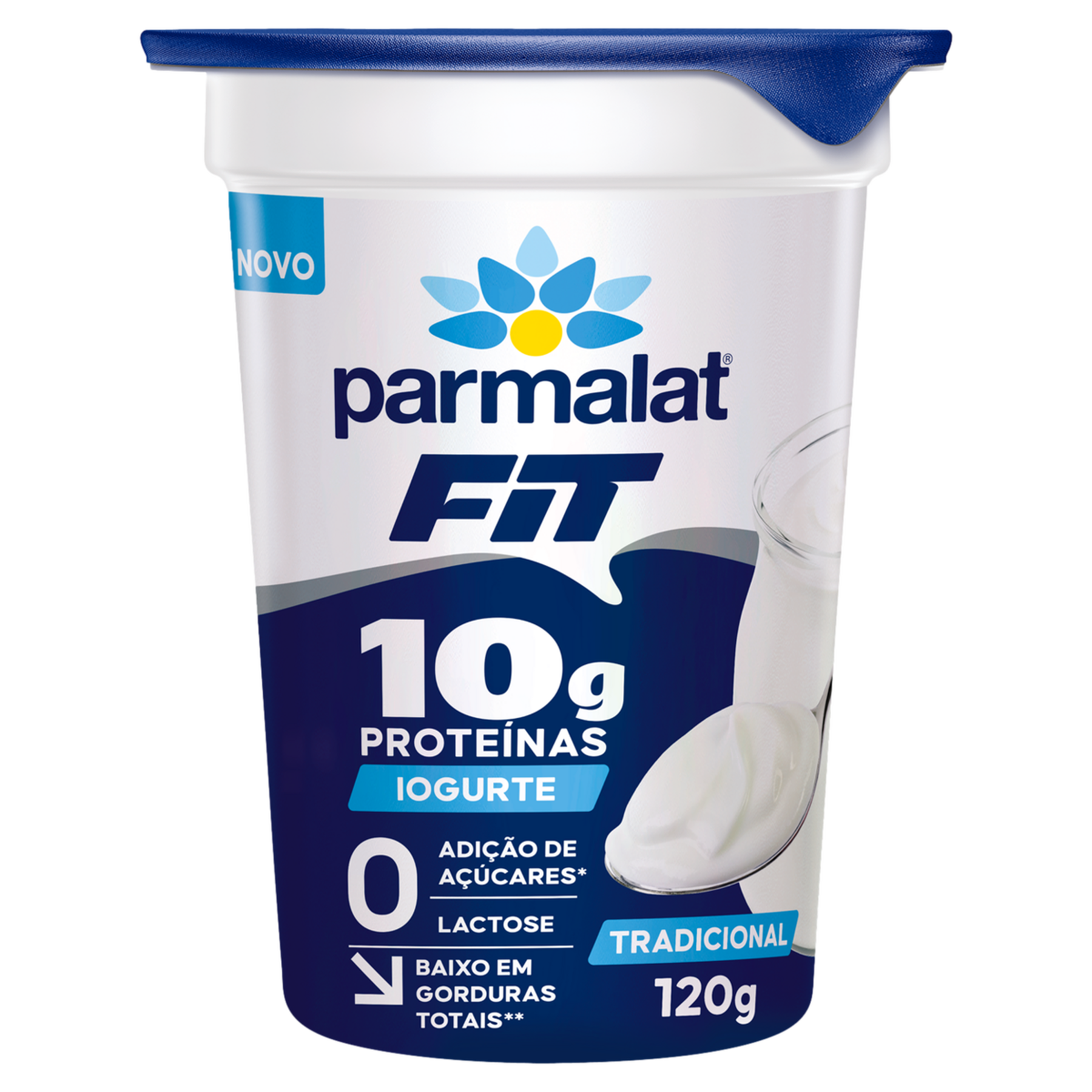 Iogurte Semidesnatado Tradicional Zero Lactose Parmalat Fit Copo 120g