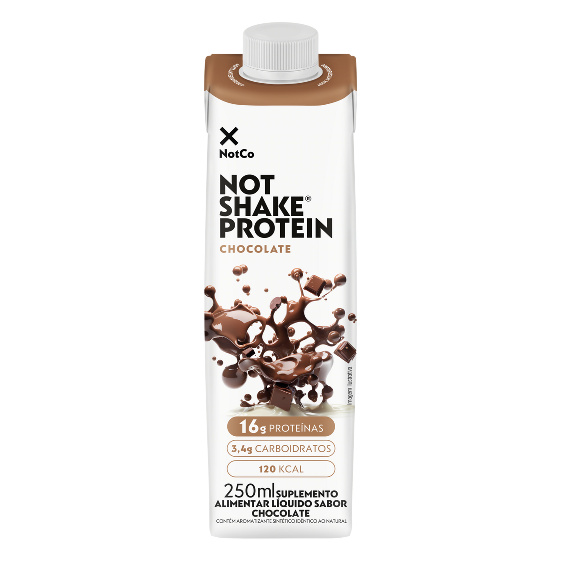Suplemento Alimentar L&iacute;quido Chocolate Not Shake Protein NotCo 250ml