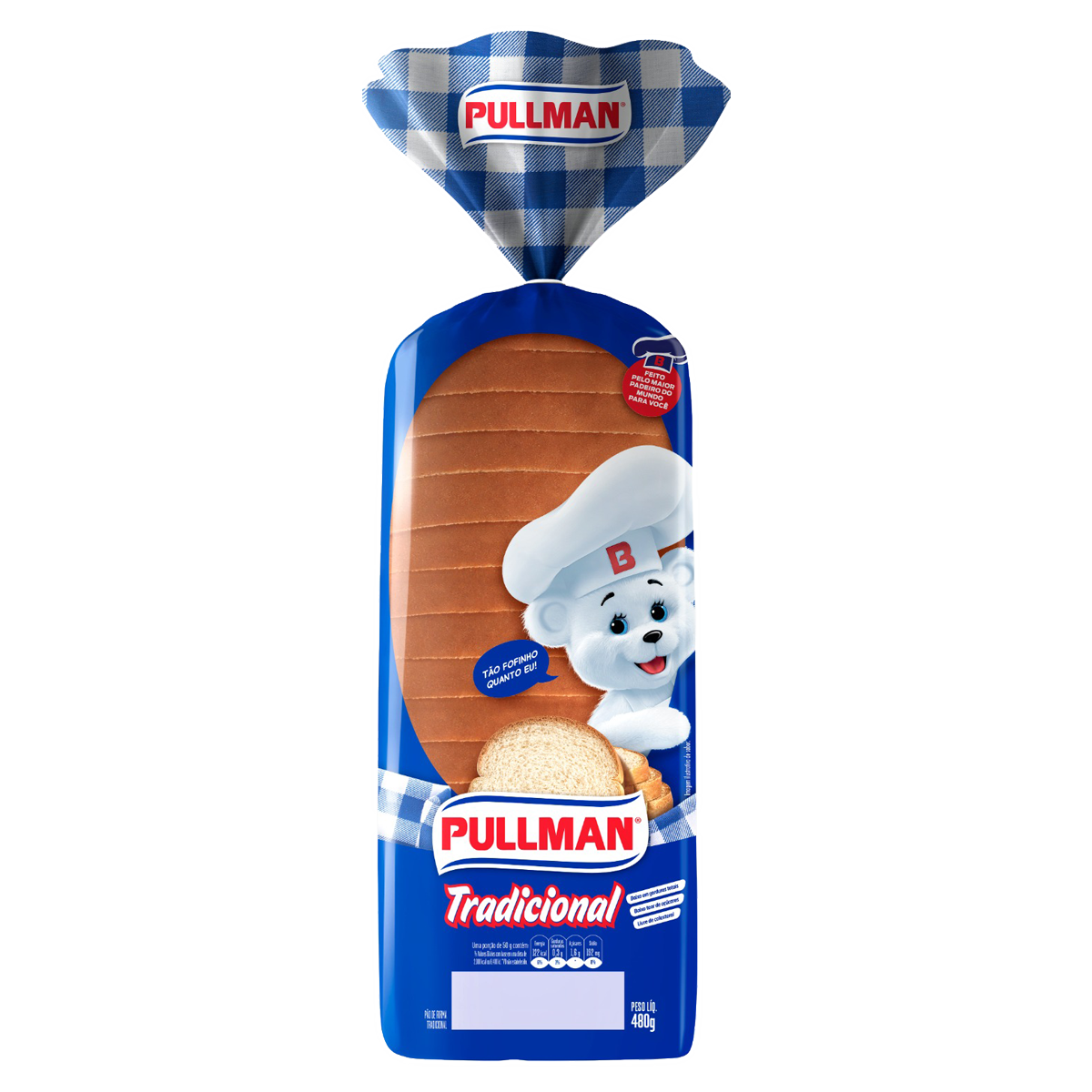 P&atilde;o de Forma Tradicional Pullman Pacote 480g