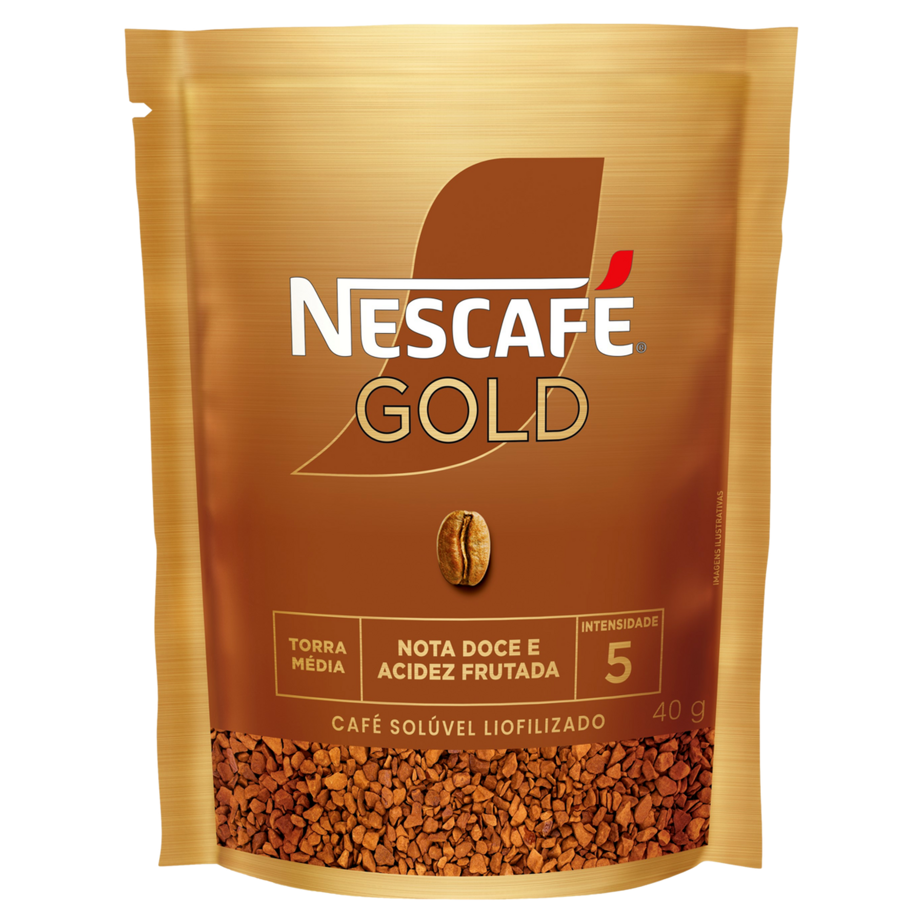 Caf&eacute; Sol&uacute;vel Liofilizado Intensidade 5 Nescaf&eacute; Gold Sach&ecirc; 40g