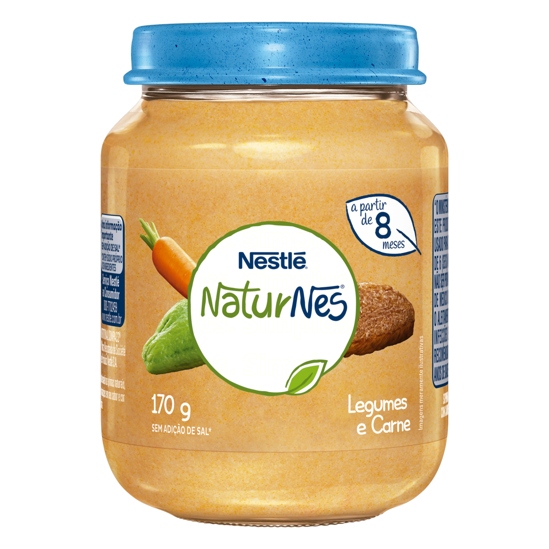 Alimento Infantil Legumes e Carne Naturnes Nestlé 170g