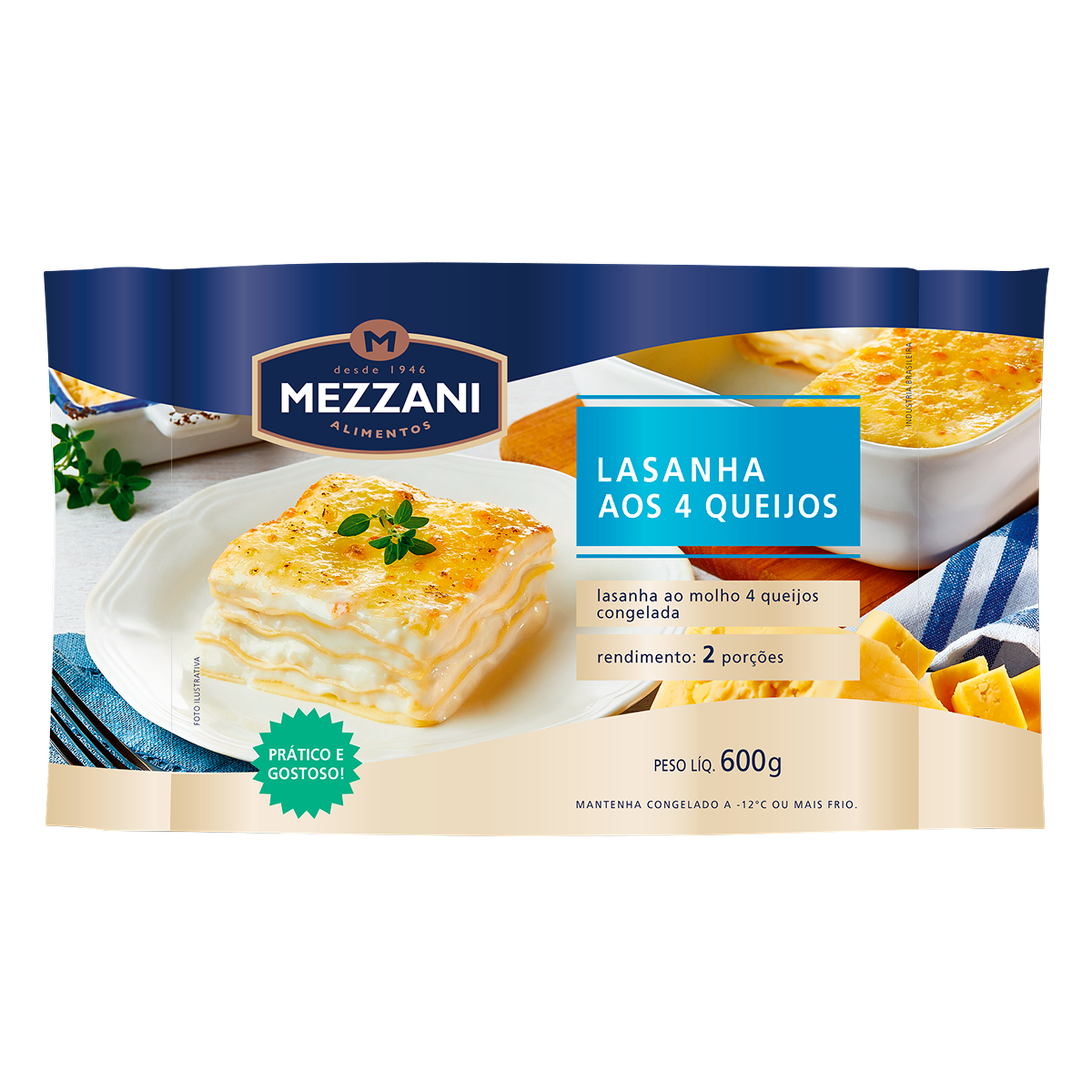 Lasanha aos 4 Queijos Mezzani 600g